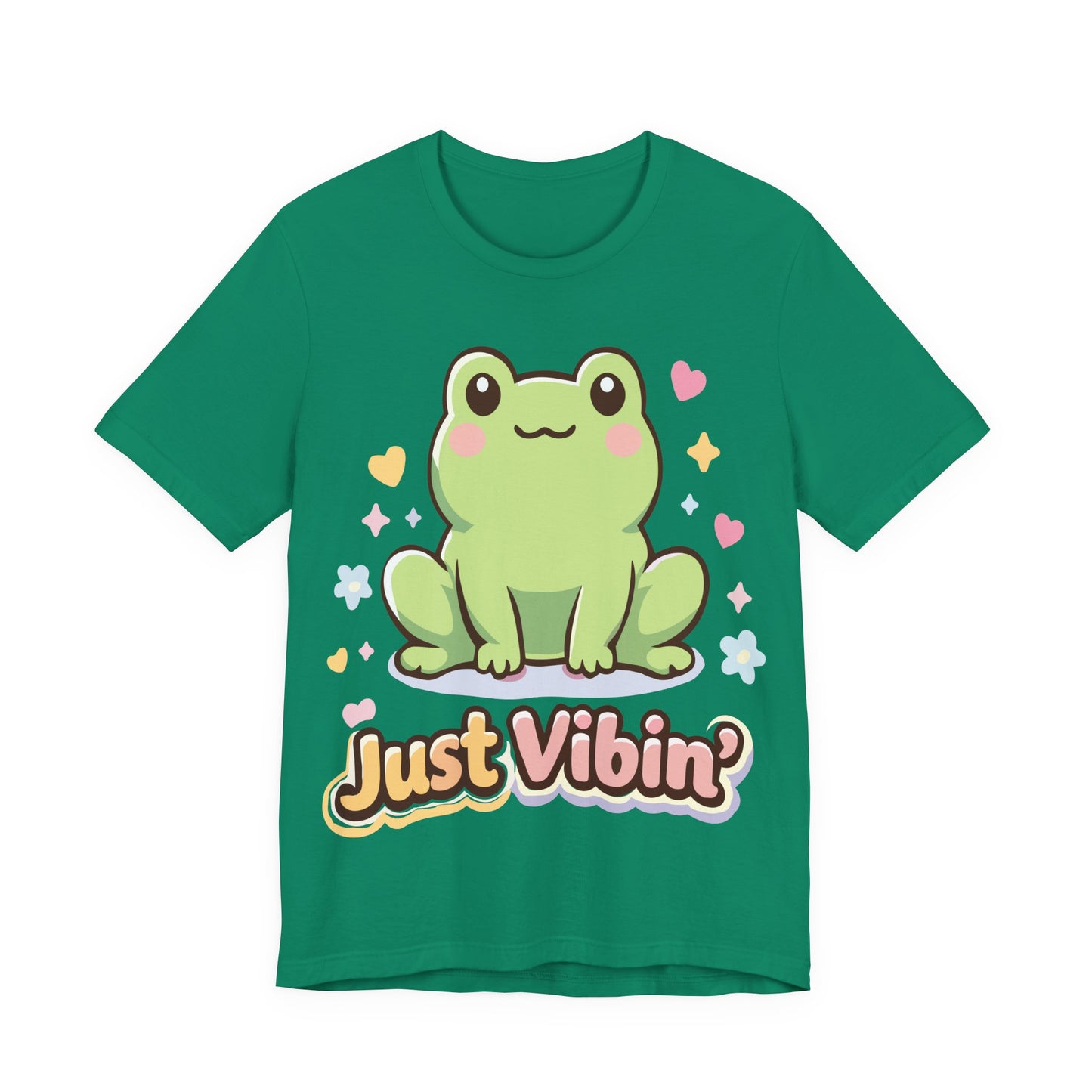 Just Vibin' Frog T-Shirt — Cute Kawaii Frog Graphic Tee