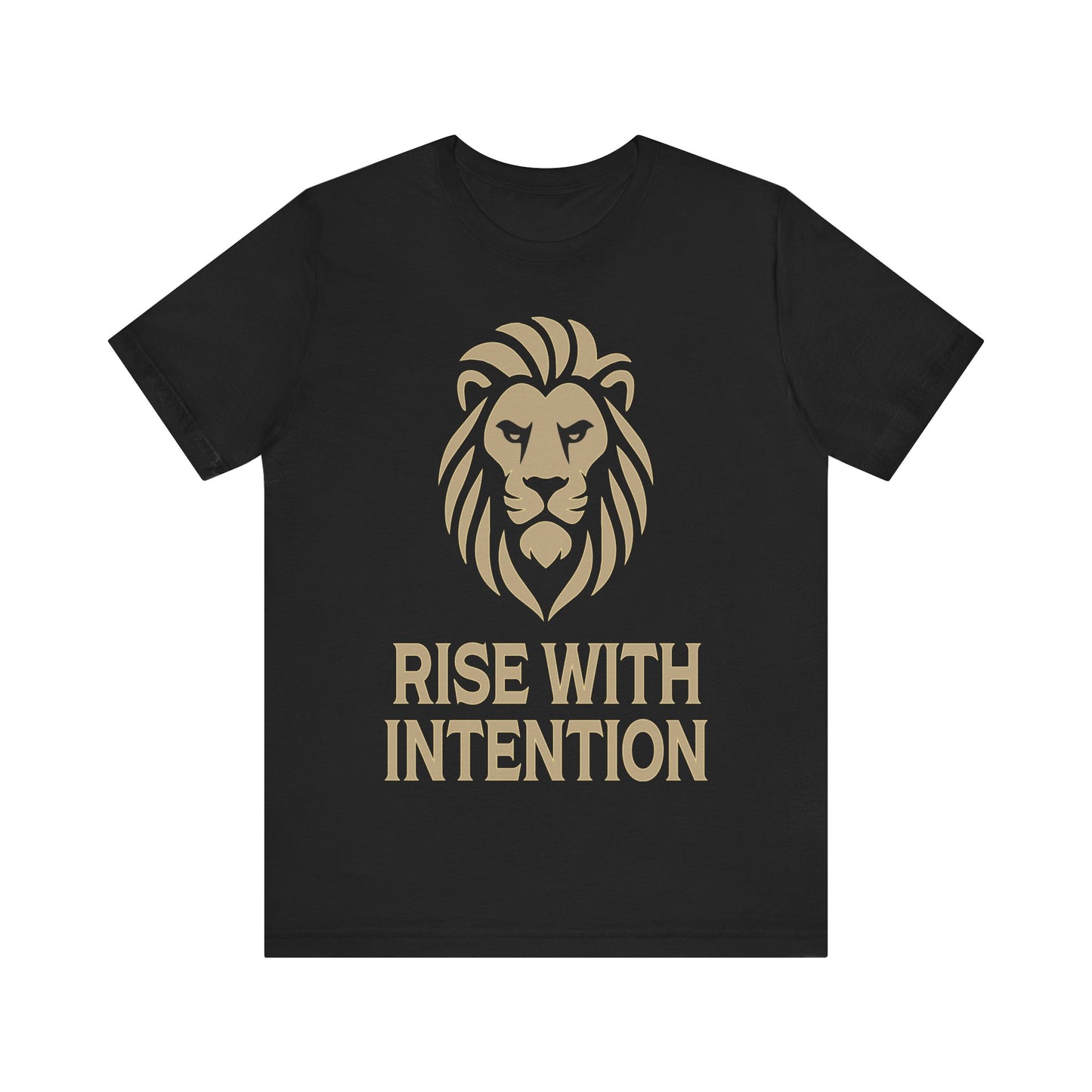 Rise With Intention Lion T-Shirt — Motivational Graphic Tee