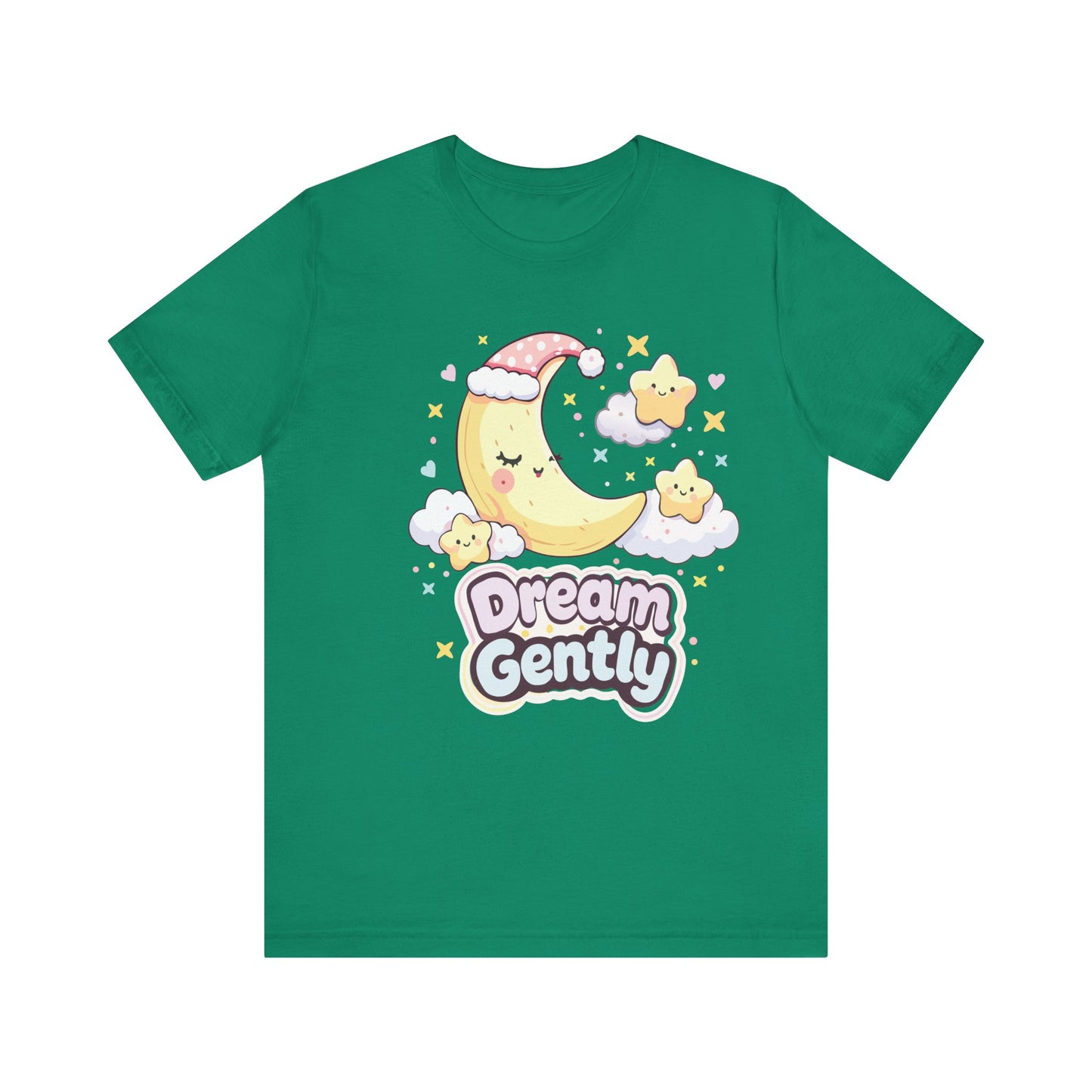 Dream Gently Tee — Cute Moon & Stars Sleepy Graphic T-Shirt