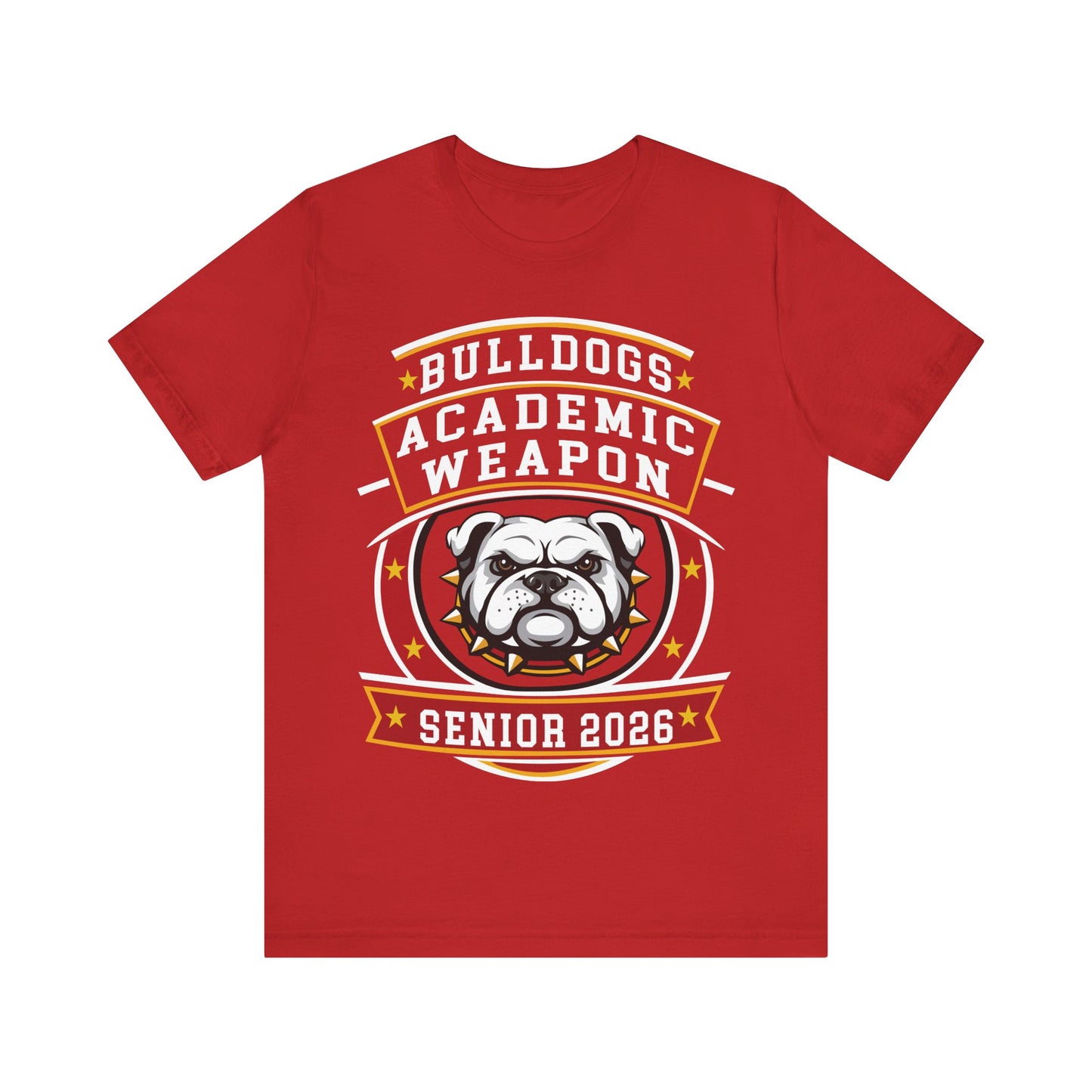 Bulldogs Academic Weapon Senior 2026 T-Shirt - Gold