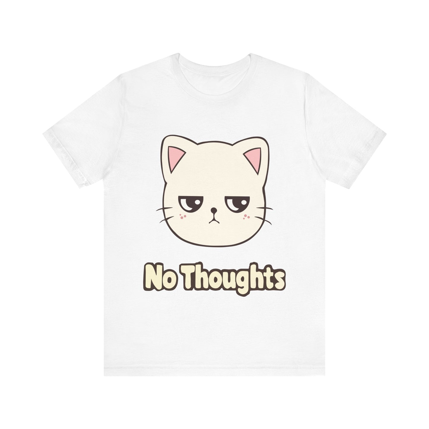 No Thoughts Cat T-Shirt — Cute Grumpy Kitty Graphic Tee