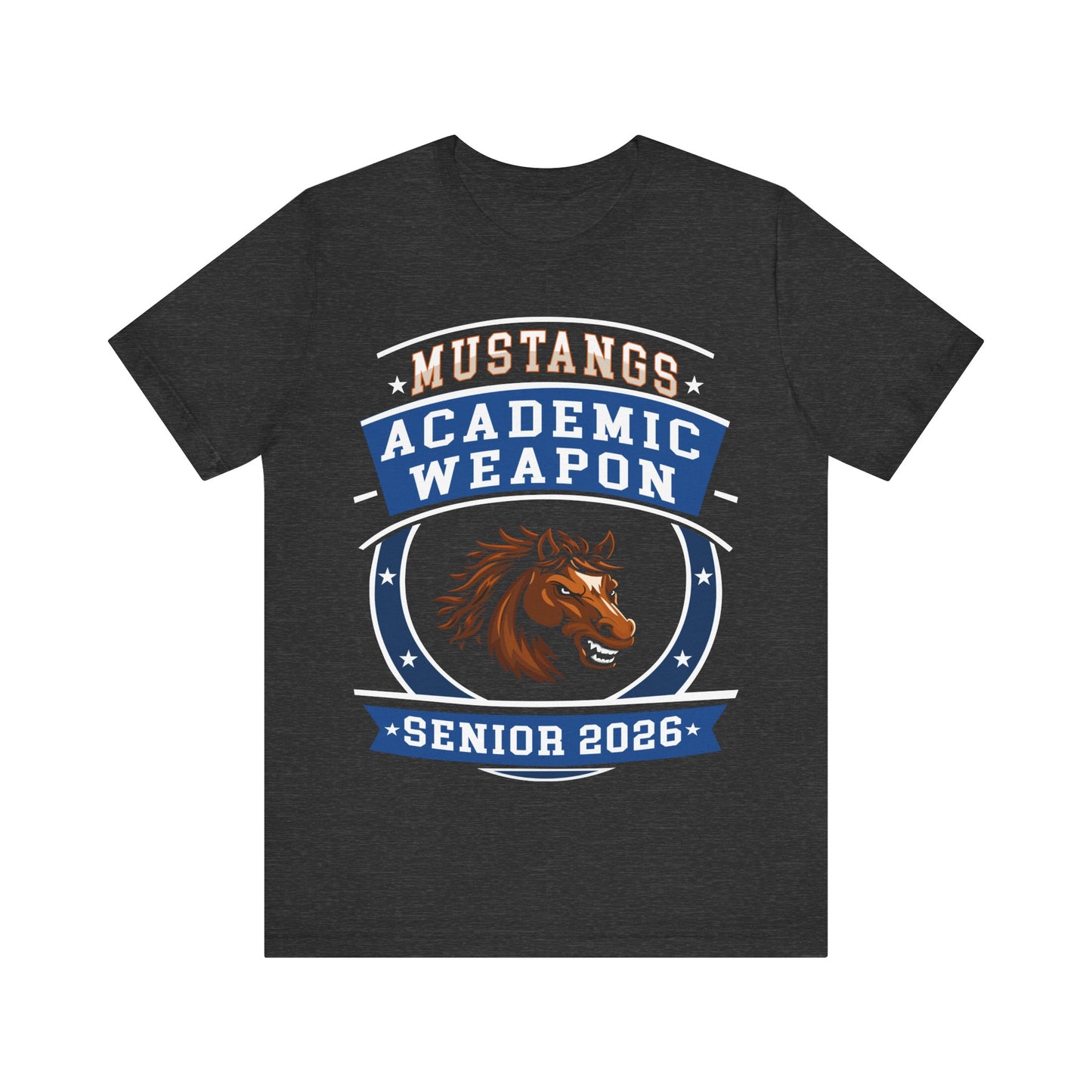 Mustang Senior 2026 Shirt – Academic Weapon Graduation Tee