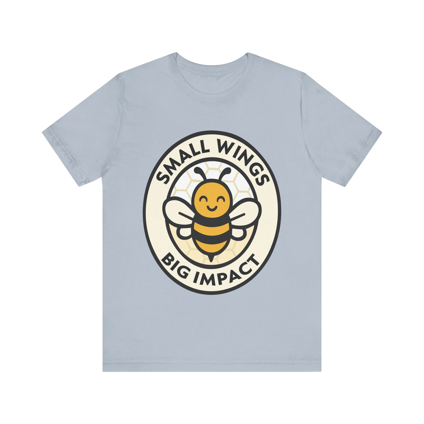 Bee Graphic Tee - "Small Wings Big Impact" Cute Bumblebee Shirt for Kids & Adults