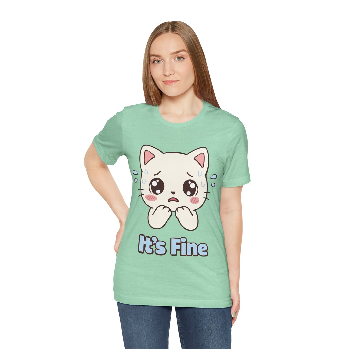 It's Fine Cute Anime Cat T-Shirt