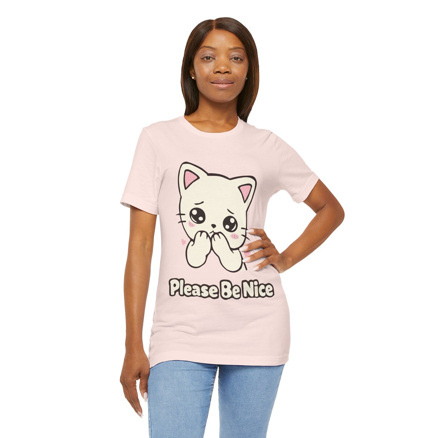 Please Be Nice Cute Cat T-Shirt