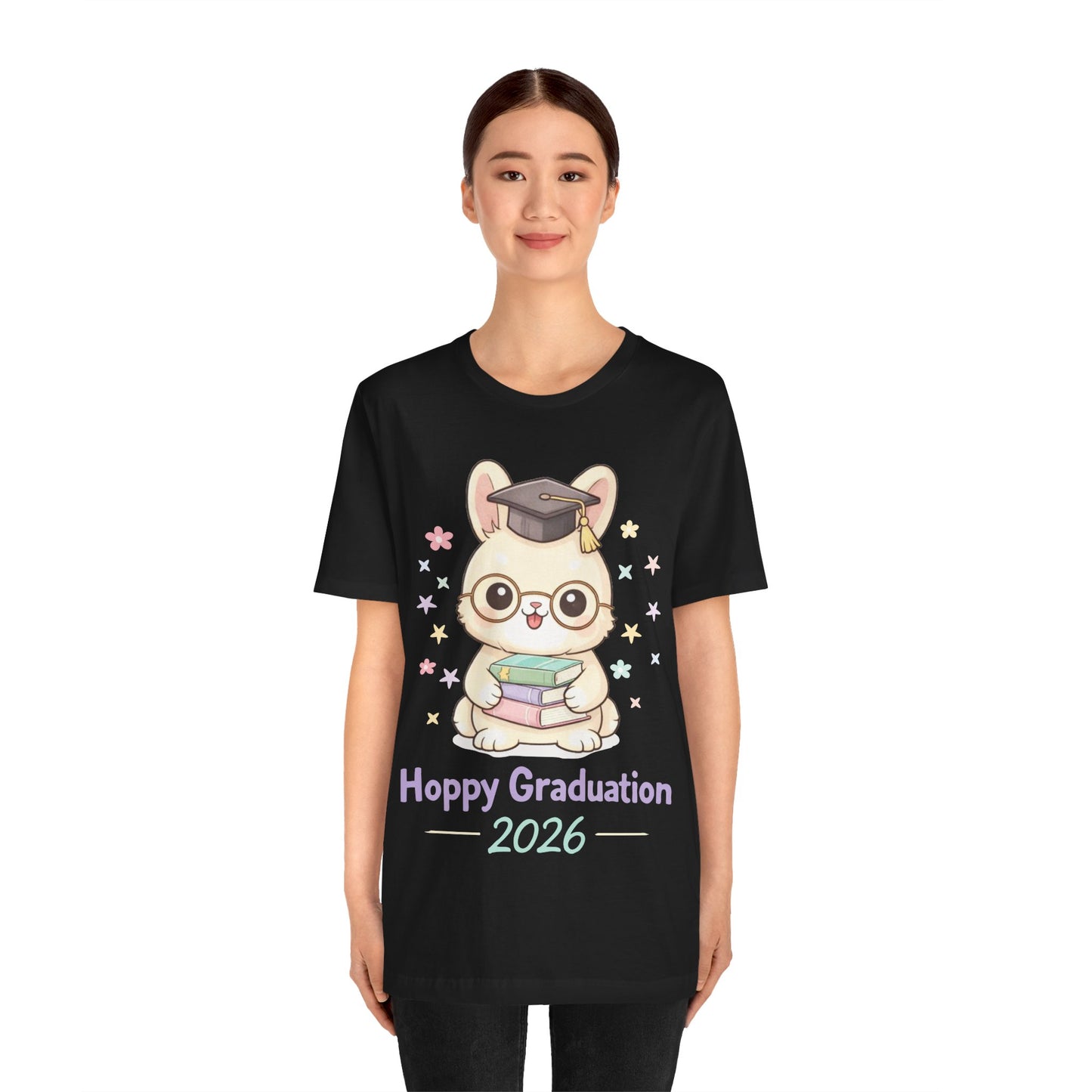 Graduation Tee — "Hoppy Graduation 2026" Cute Bunny Grad T-Shirt