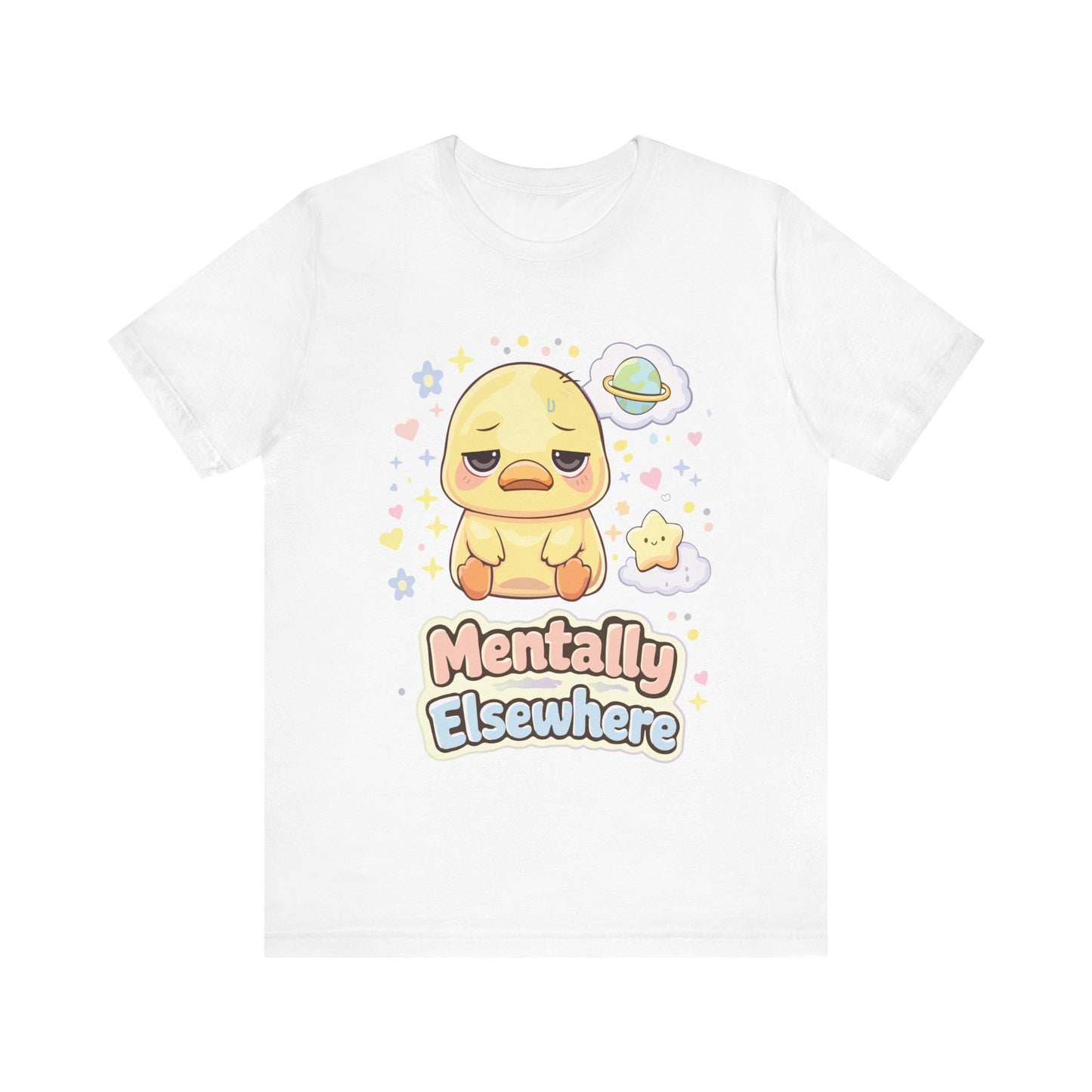 Mentally Elsewhere Cute Cartoon Duck Tee