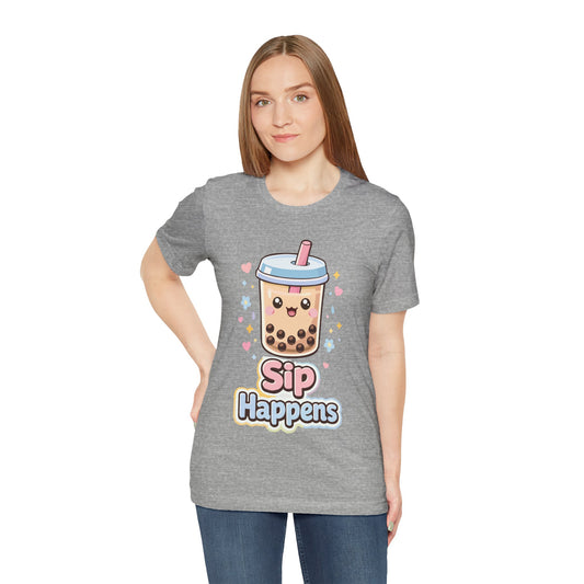 Bubble Tea T-Shirt — Cute “Sip Happens” Boba Tee