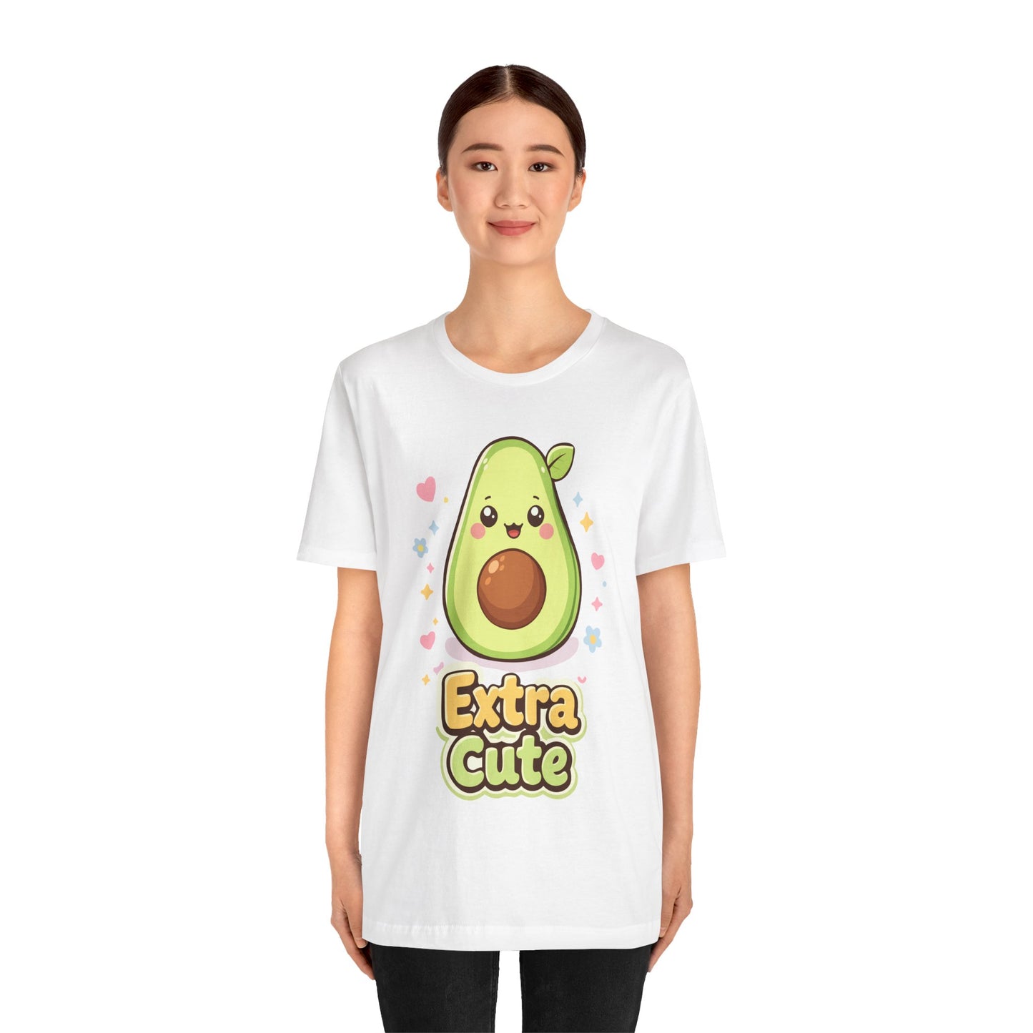 Extra Cute Avocado T-Shirt — Kawaii Fruit Graphic Tee