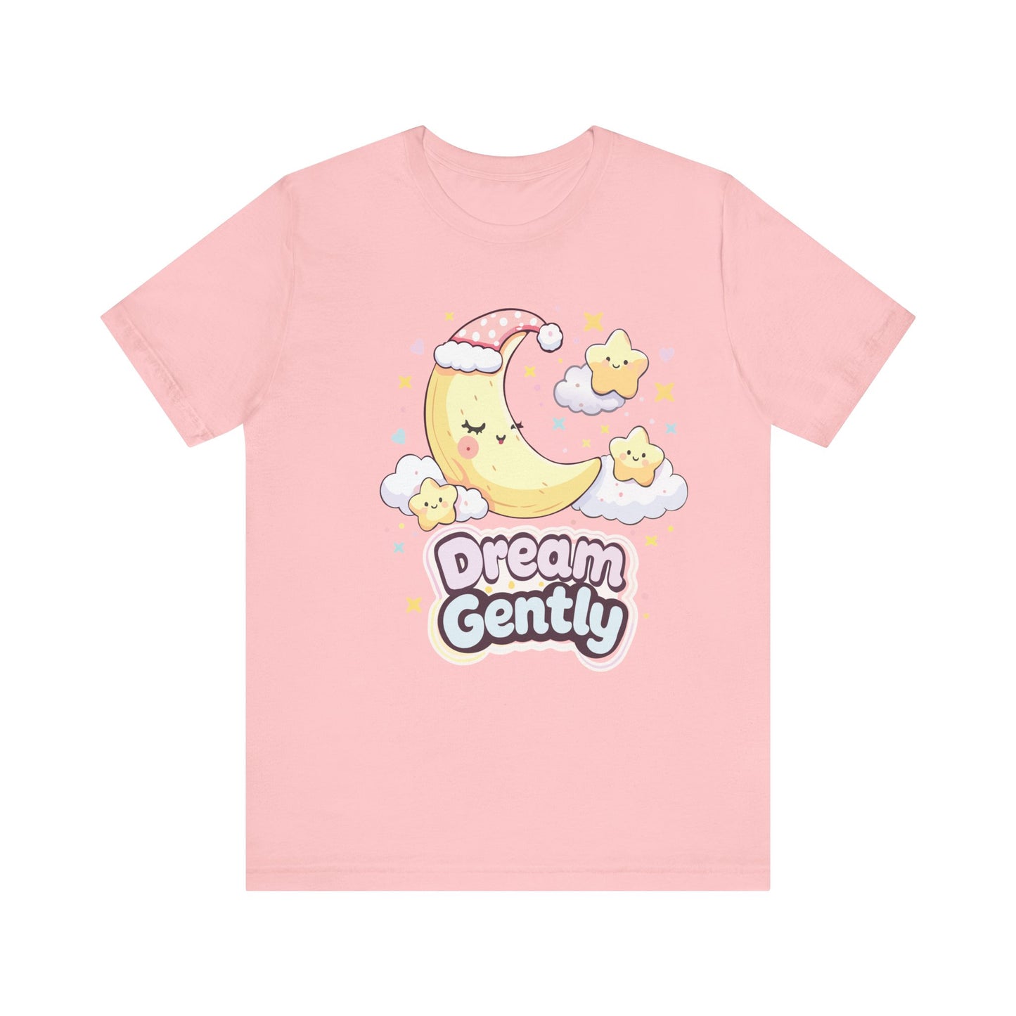 Dream Gently Tee — Cute Moon & Stars Sleepy Graphic T-Shirt
