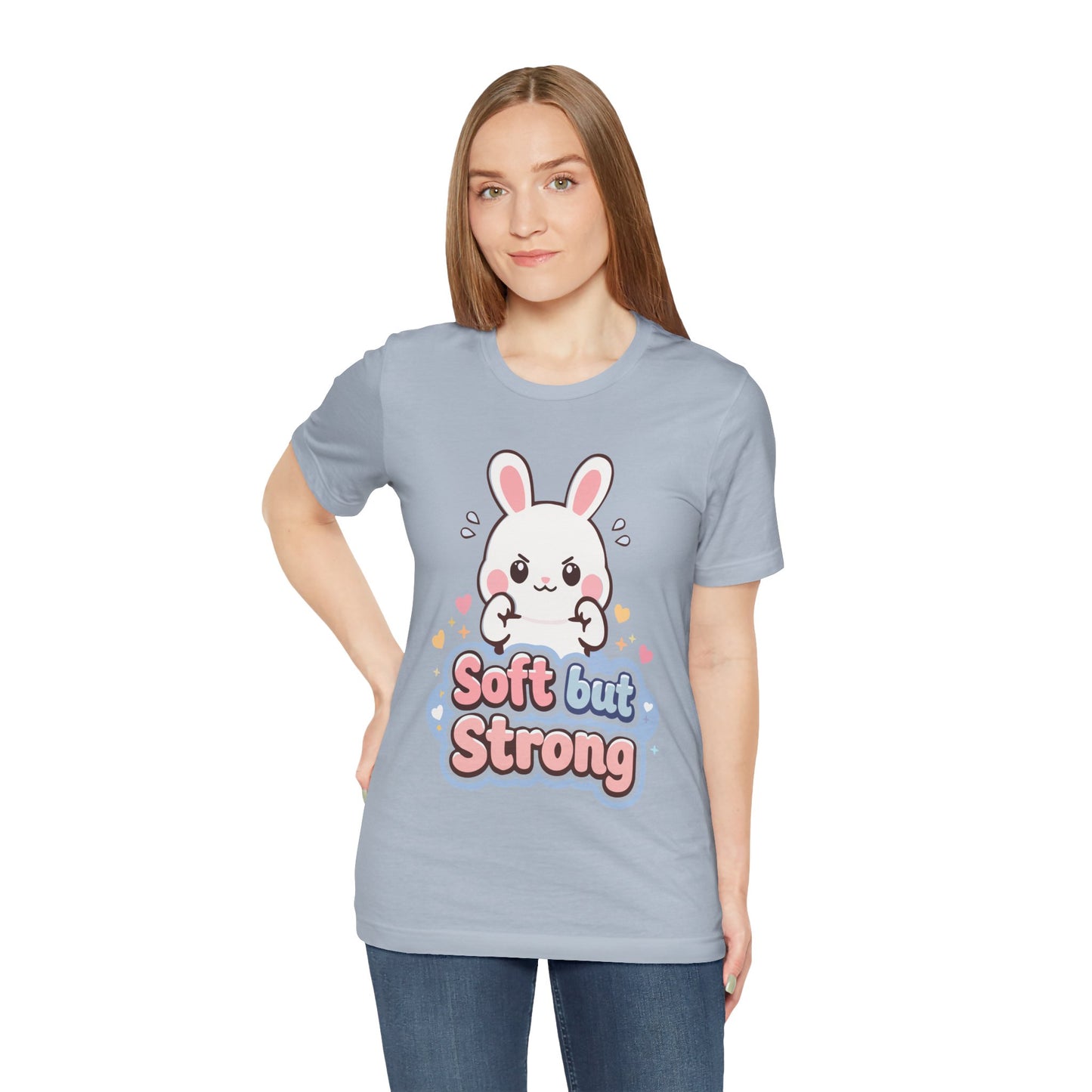 Soft but Strong Bunny T-Shirt — Cute Kawaii ‘Soft but Strong’ Graphic Tee