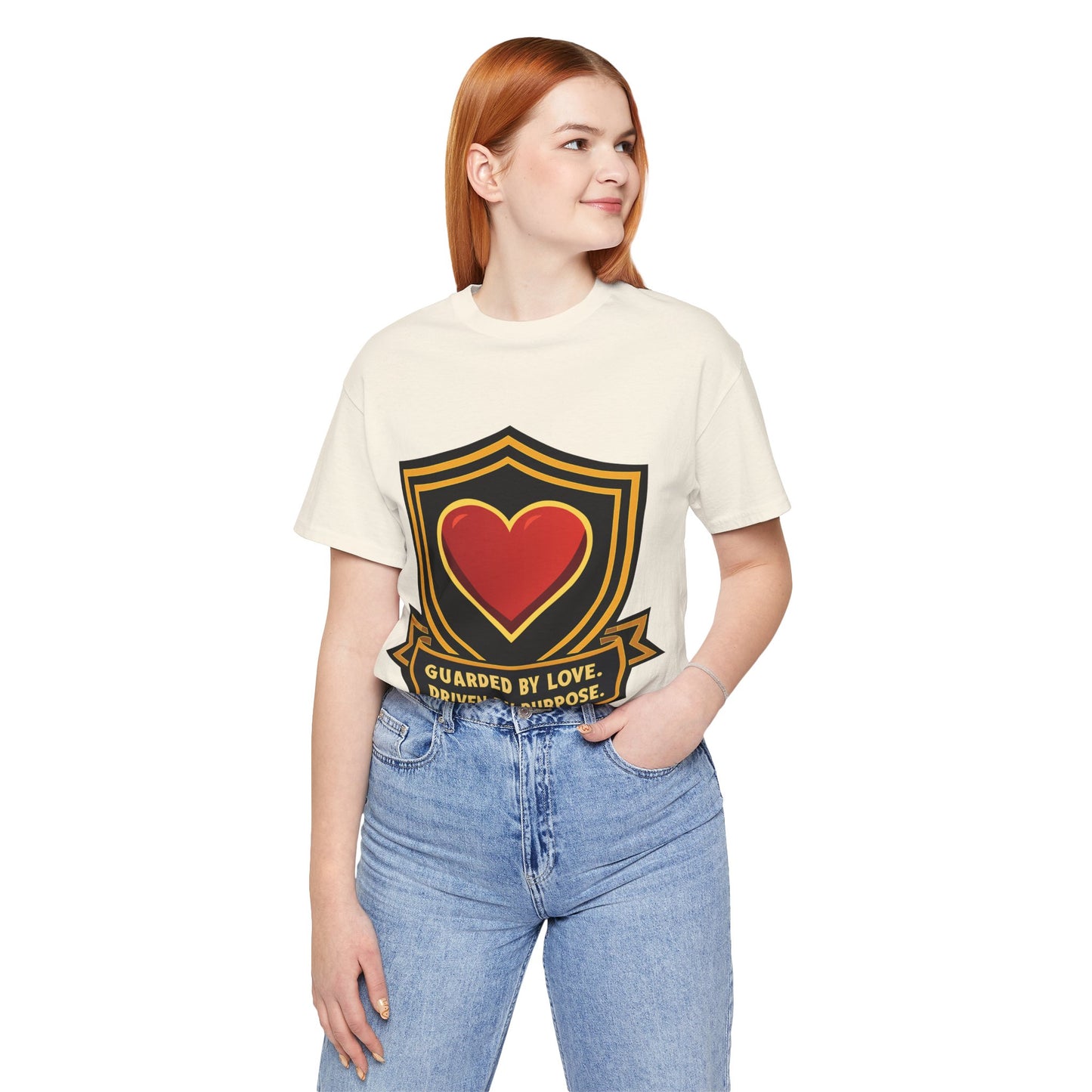 Heart Shield Tee - "Guarded by Love, Driven by Purpose" Graphic T-Shirt