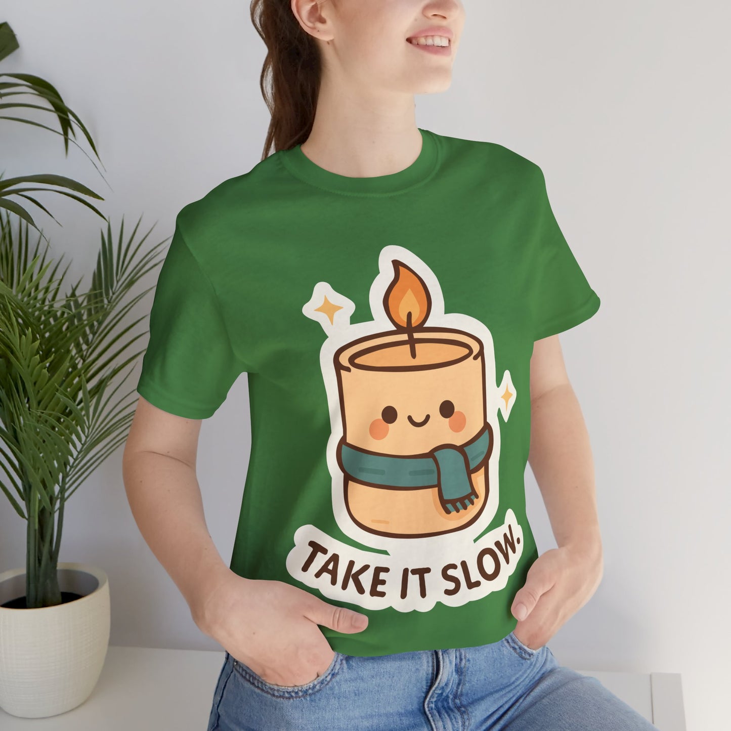 Take It Slow Candle T-Shirt — Cute Kawaii Relaxation Tee