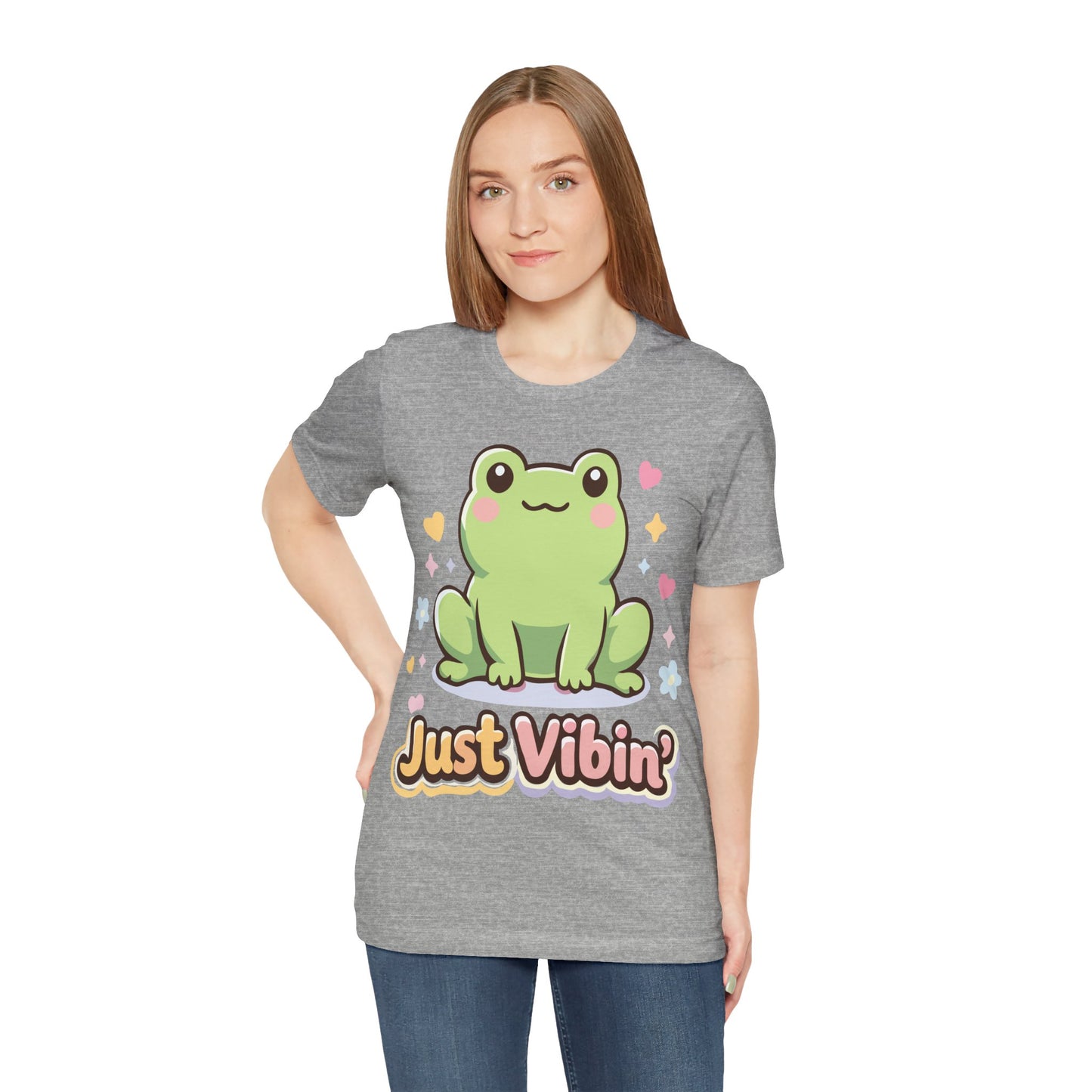 Just Vibin' Frog T-Shirt — Cute Kawaii Frog Graphic Tee