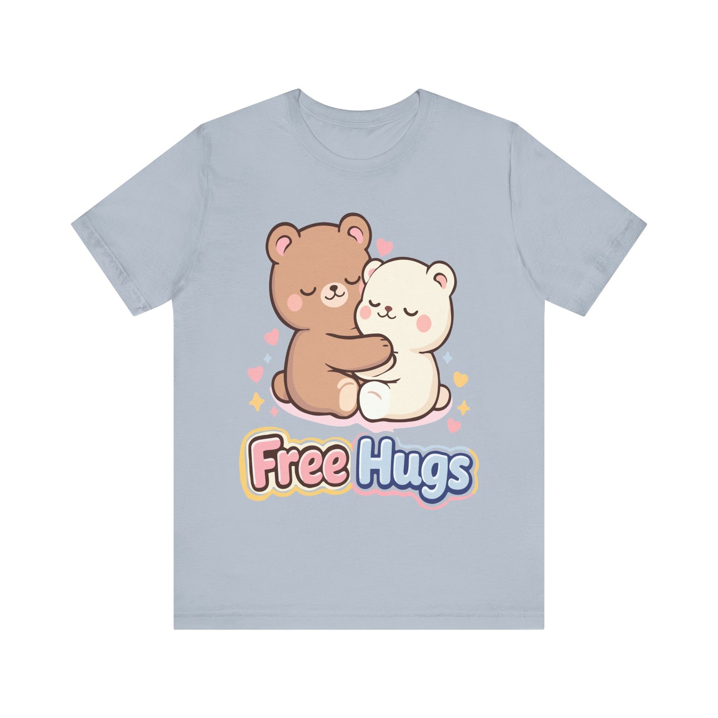 Free Hugs T-Shirt — Cute Kawaii Bear Couple Tee