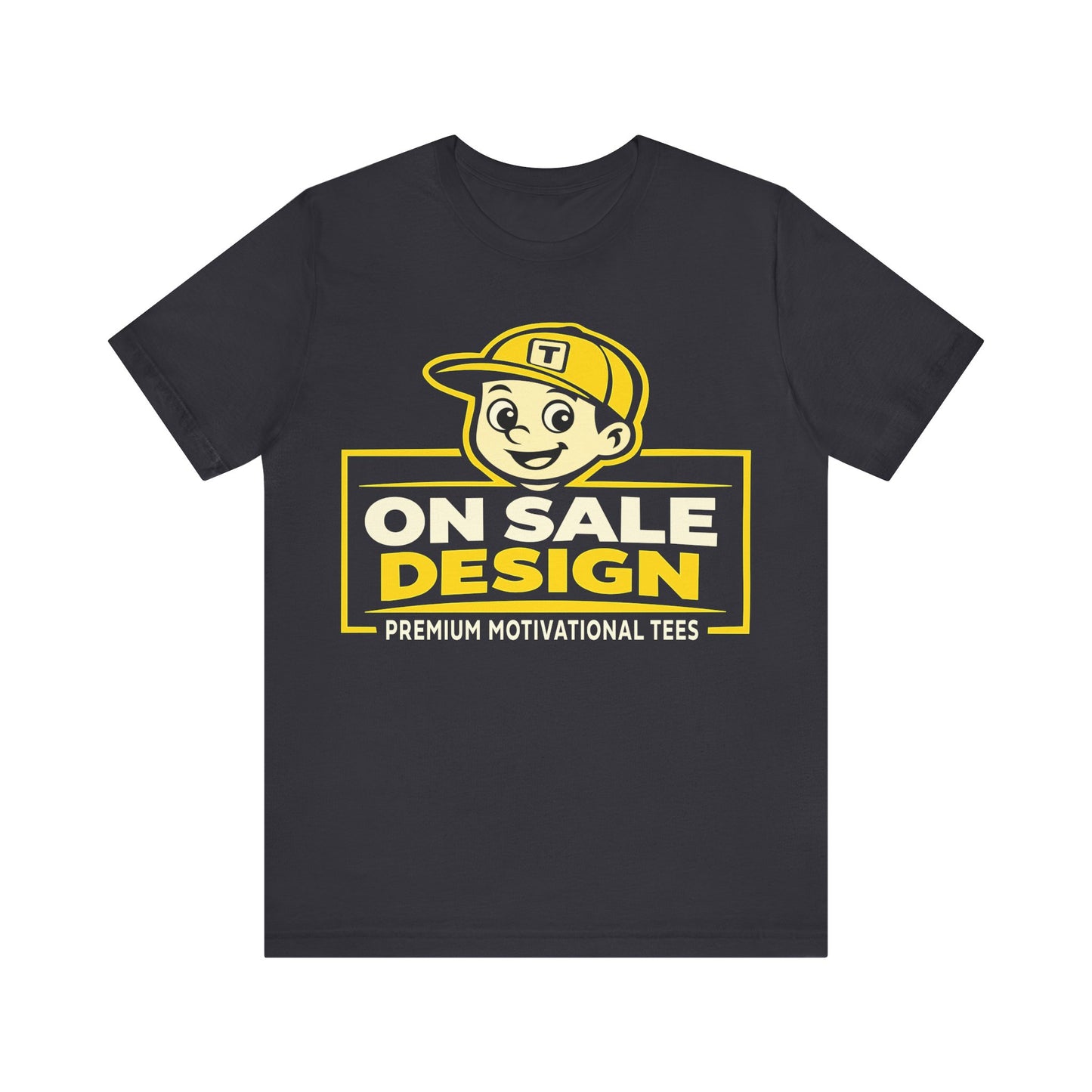 On Sale Design Graphic Tee — Retro Promo Logo T-Shirt