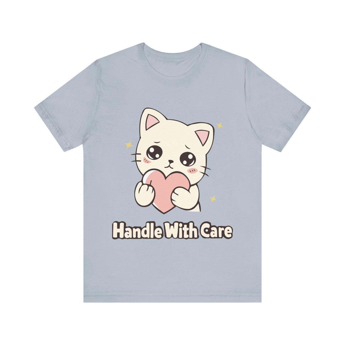 Handle With Care Cute Kawaii Cat Tee