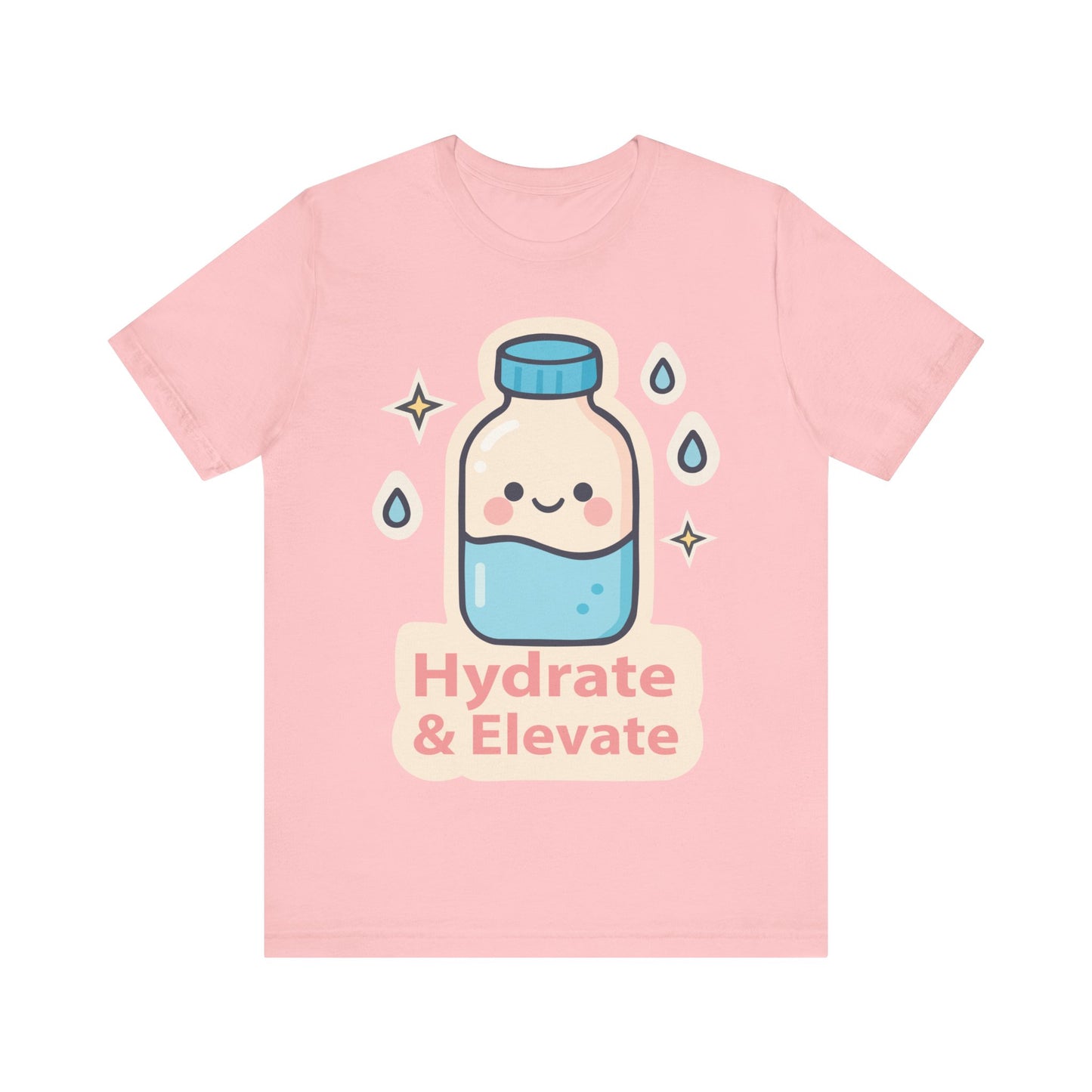 Hydrate & Elevate Water Bottle Tee — Cute Kawaii Hydration Shirt