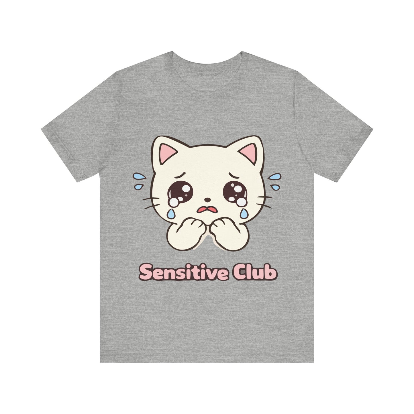 Sensitive Club Cute Crying Cat Tee