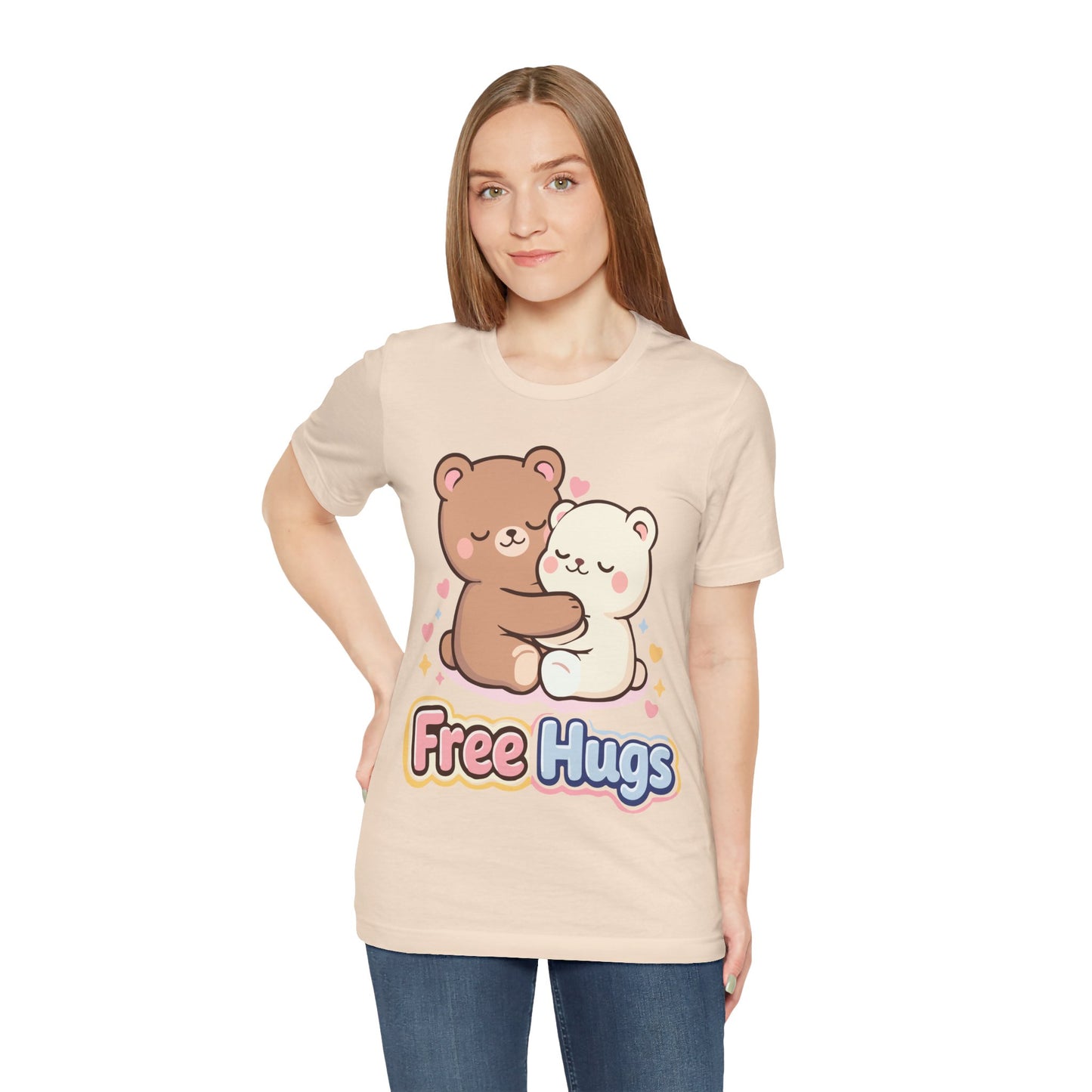 Free Hugs T-Shirt — Cute Kawaii Bear Couple Tee