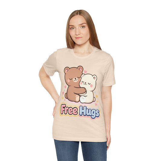 Free Hugs T-Shirt — Cute Kawaii Bear Couple Tee