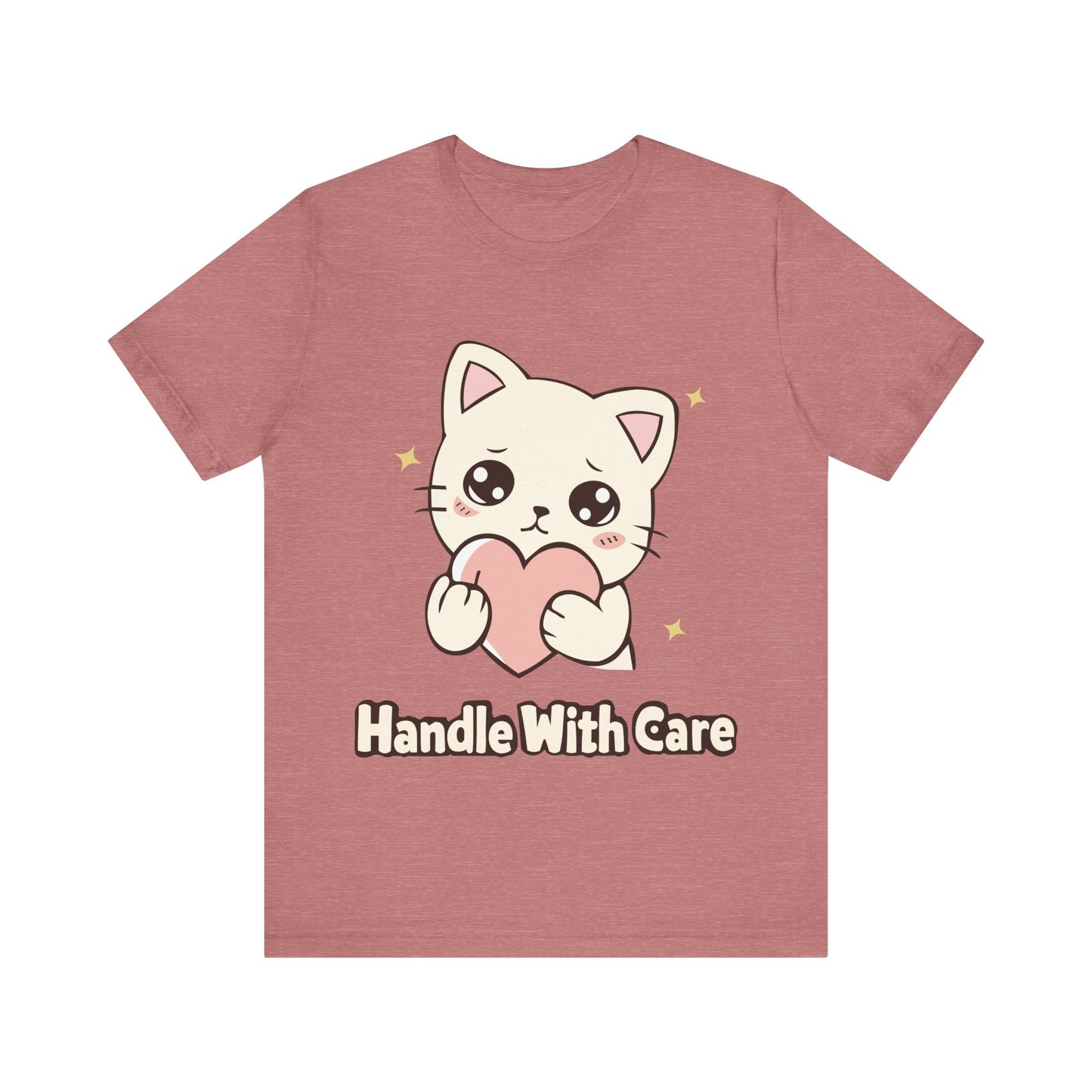 Handle With Care Cute Kawaii Cat Tee