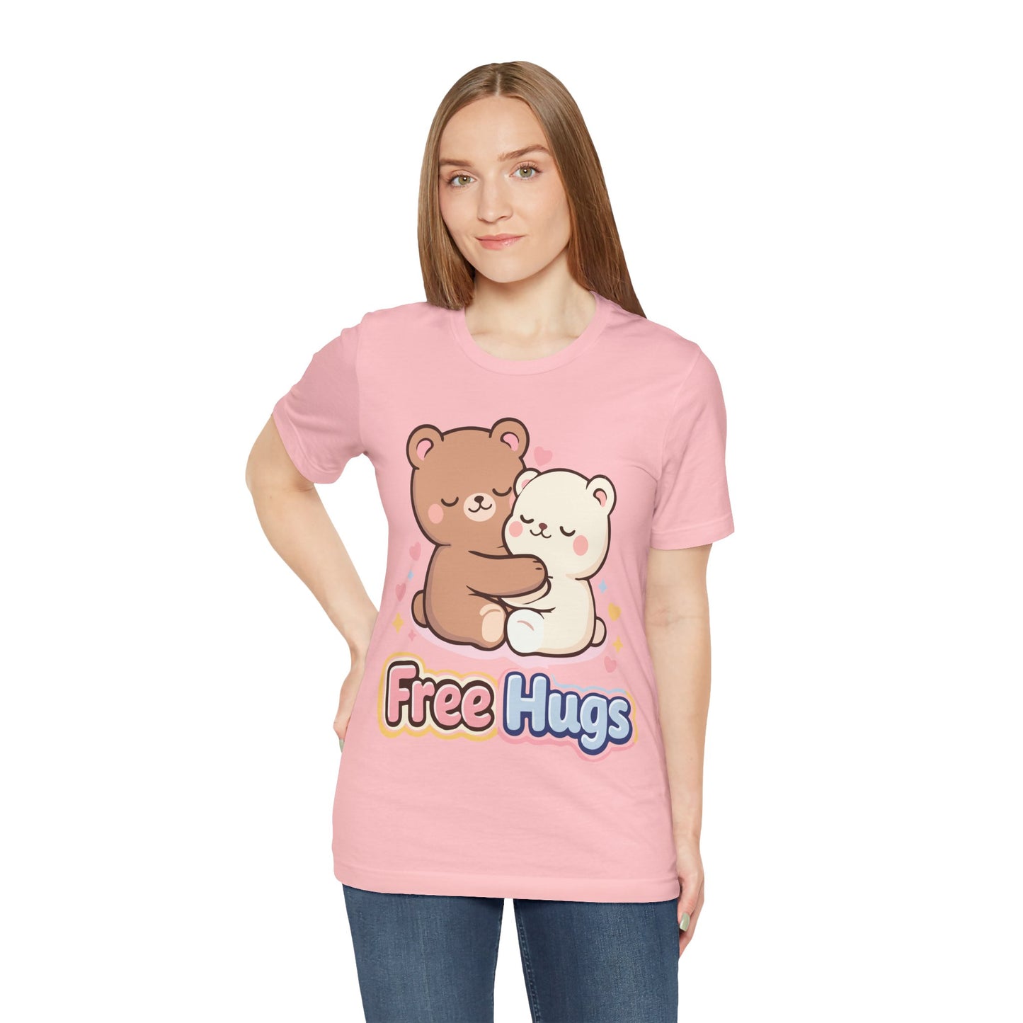 Free Hugs T-Shirt — Cute Kawaii Bear Couple Tee