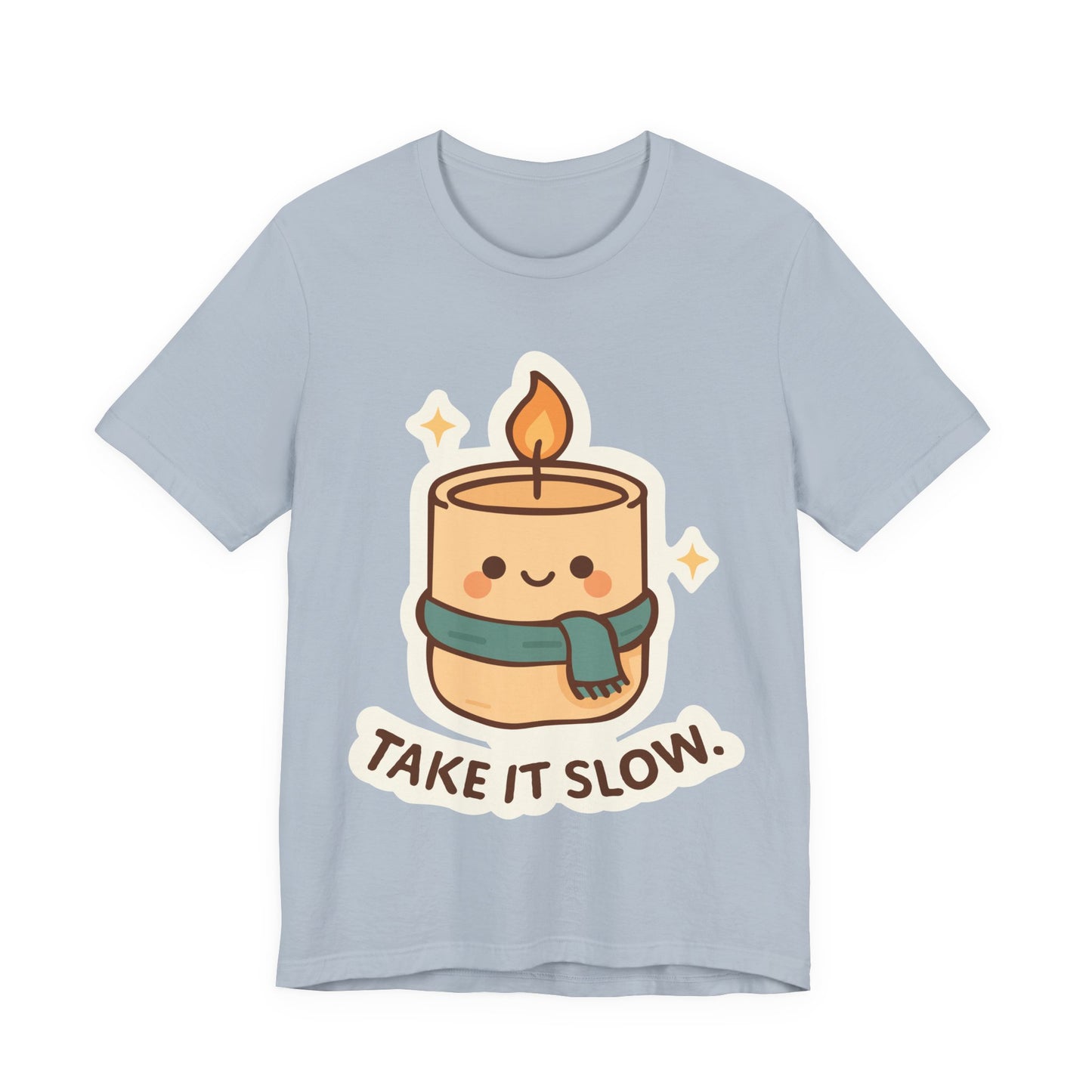 Take It Slow Candle T-Shirt — Cute Kawaii Relaxation Tee