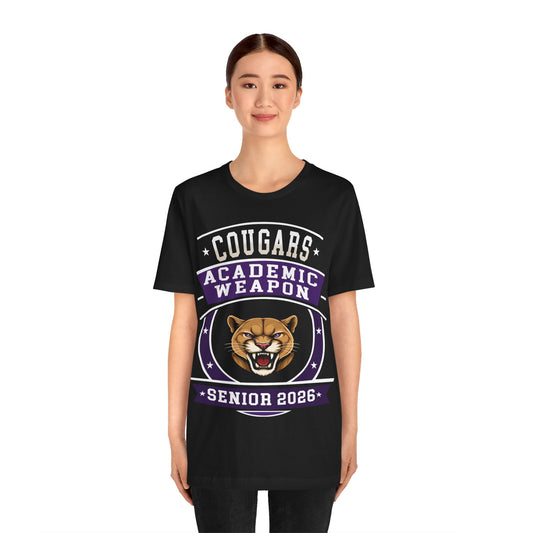 Cougar Senior 2026 Shirt – Academic Weapon Graduation Tee