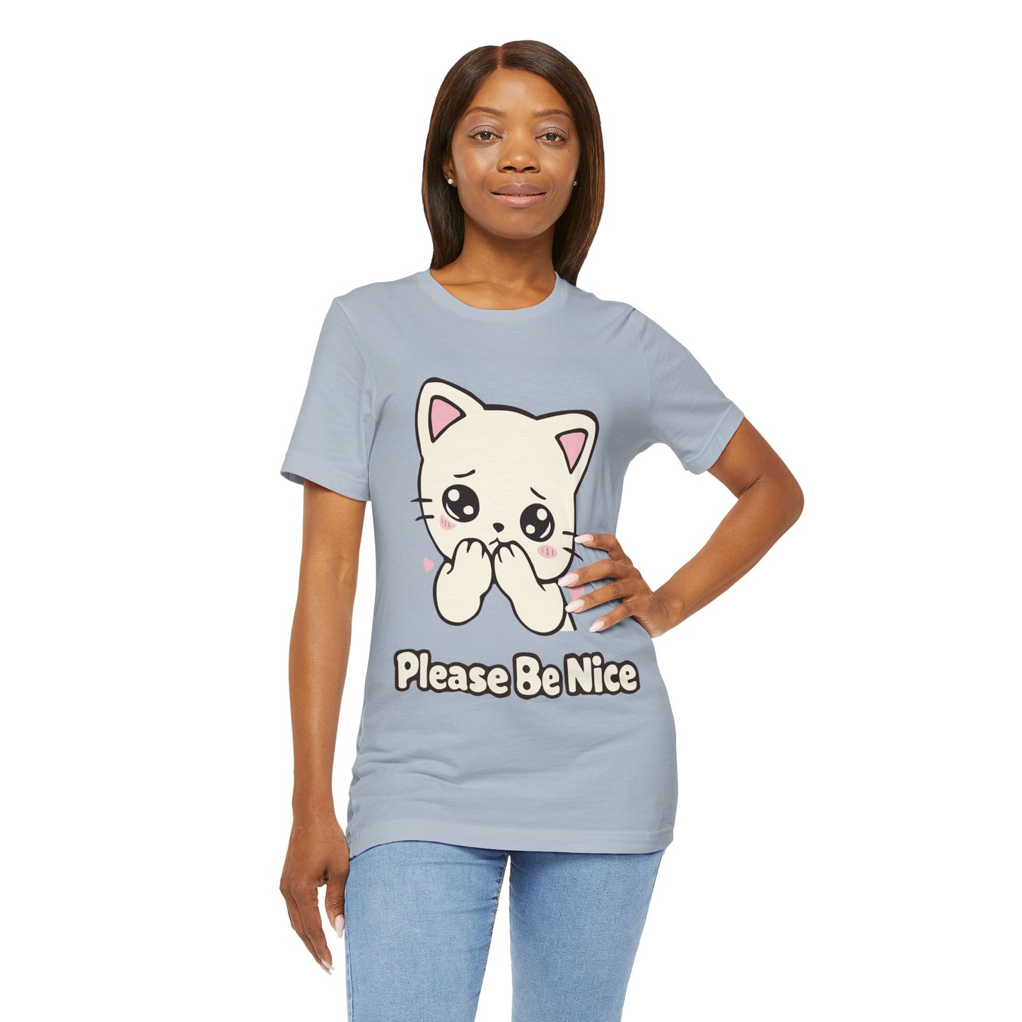 Please Be Nice Cute Cat T-Shirt