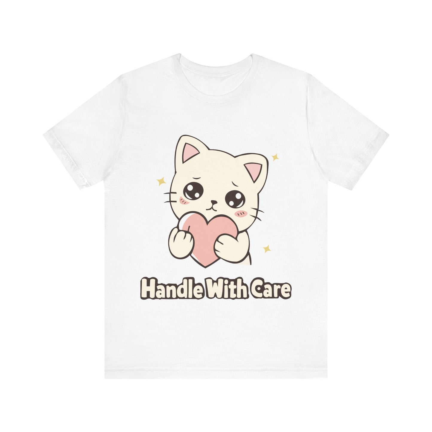 Handle With Care Cute Kawaii Cat Tee