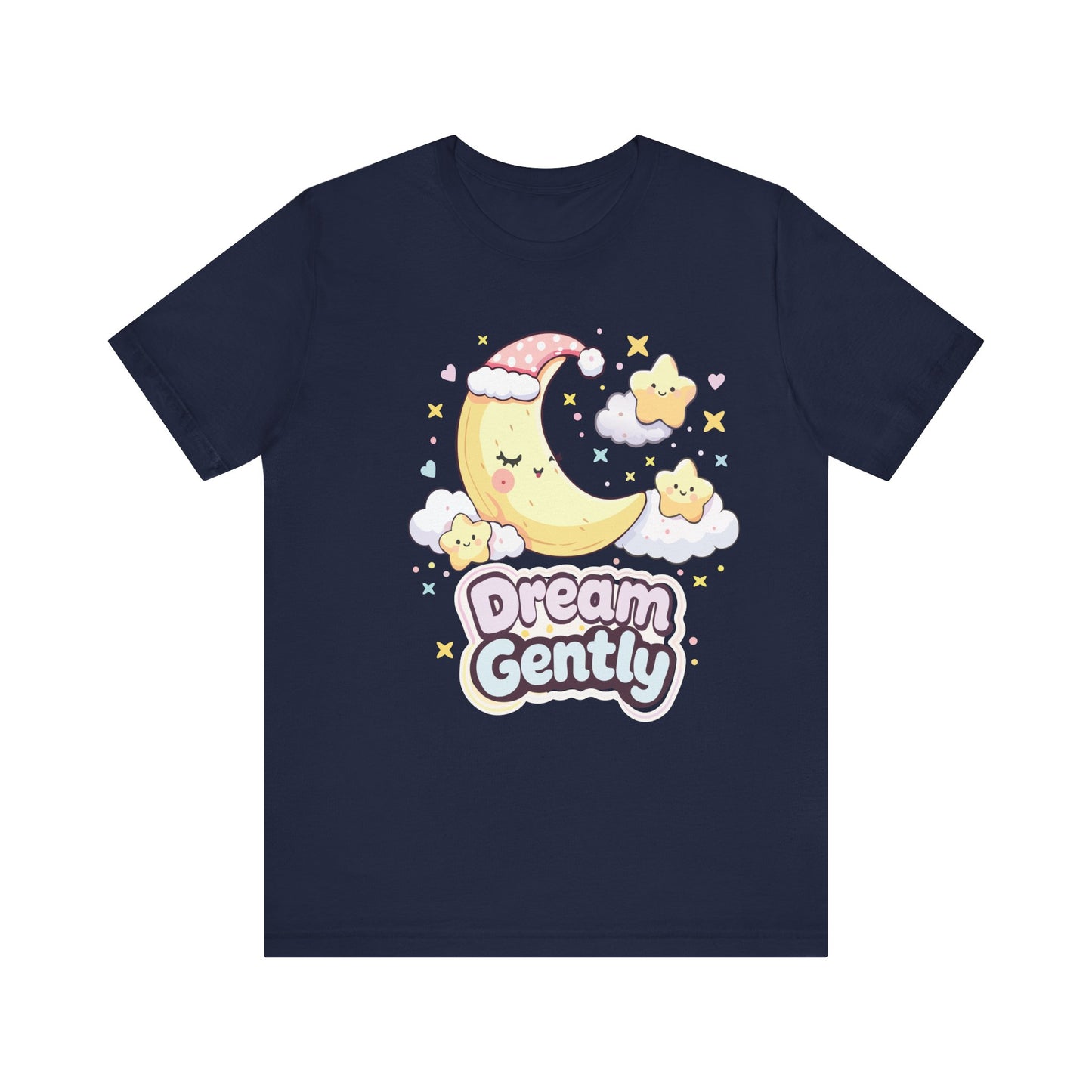 Dream Gently Tee — Cute Moon & Stars Sleepy Graphic T-Shirt