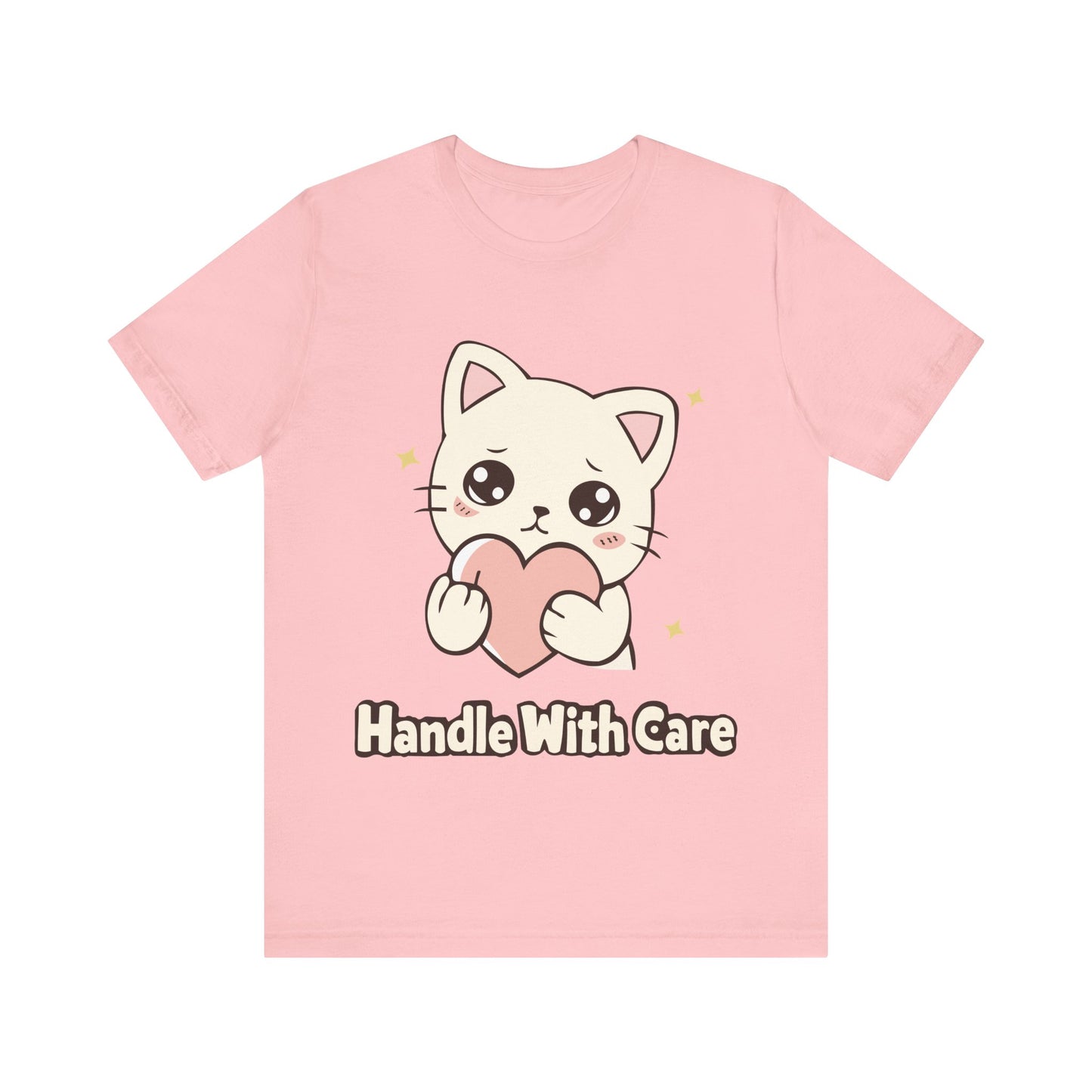 Handle With Care Cute Kawaii Cat Tee