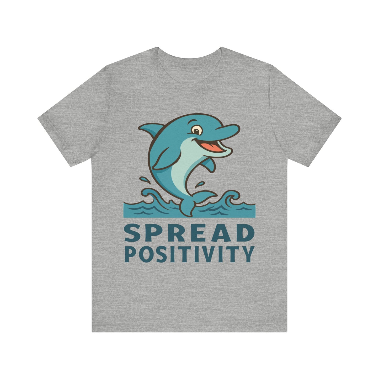 Spread Positivity Dolphin T-Shirt — Cute Ocean Graphic Tee