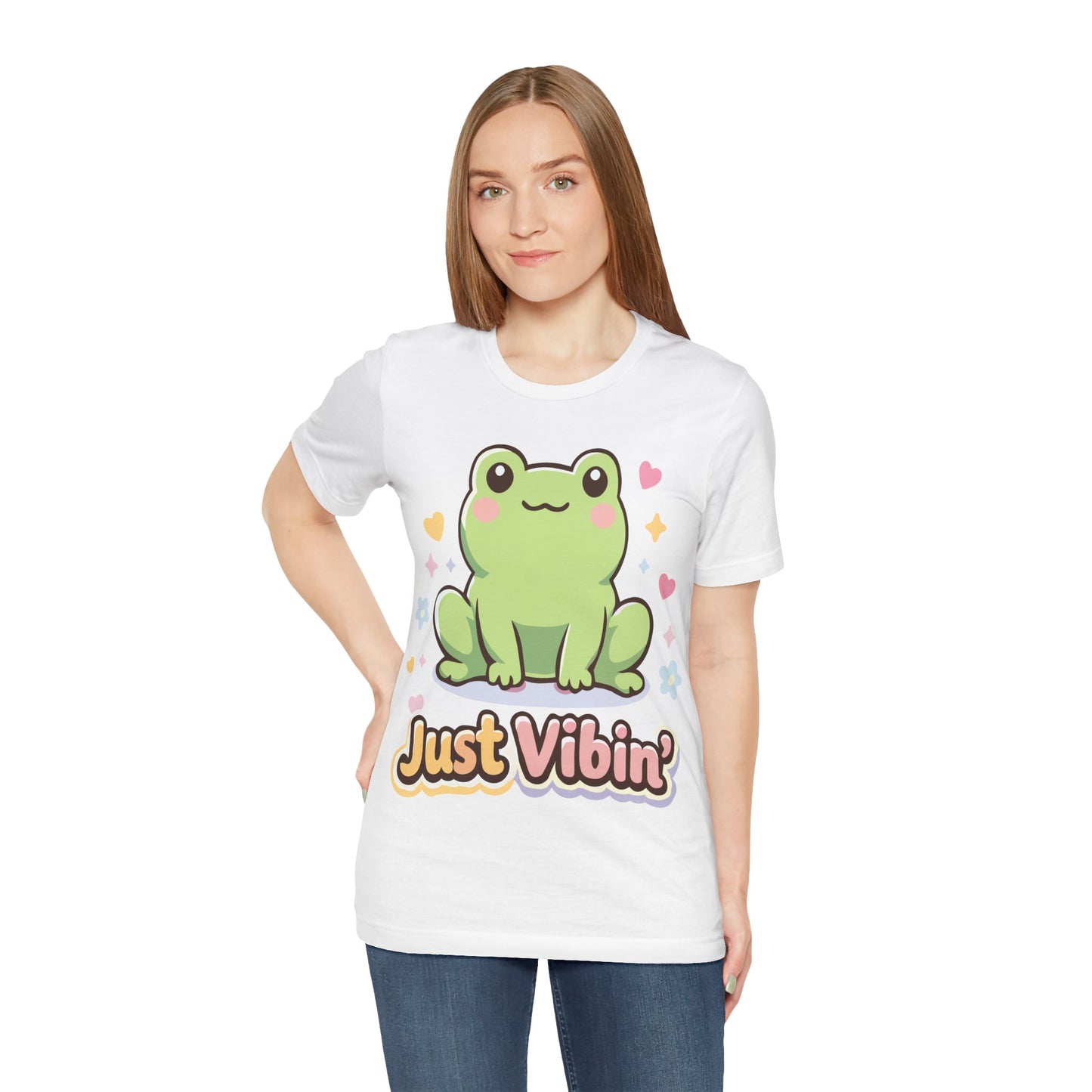 Just Vibin' Frog T-Shirt — Cute Kawaii Frog Graphic Tee