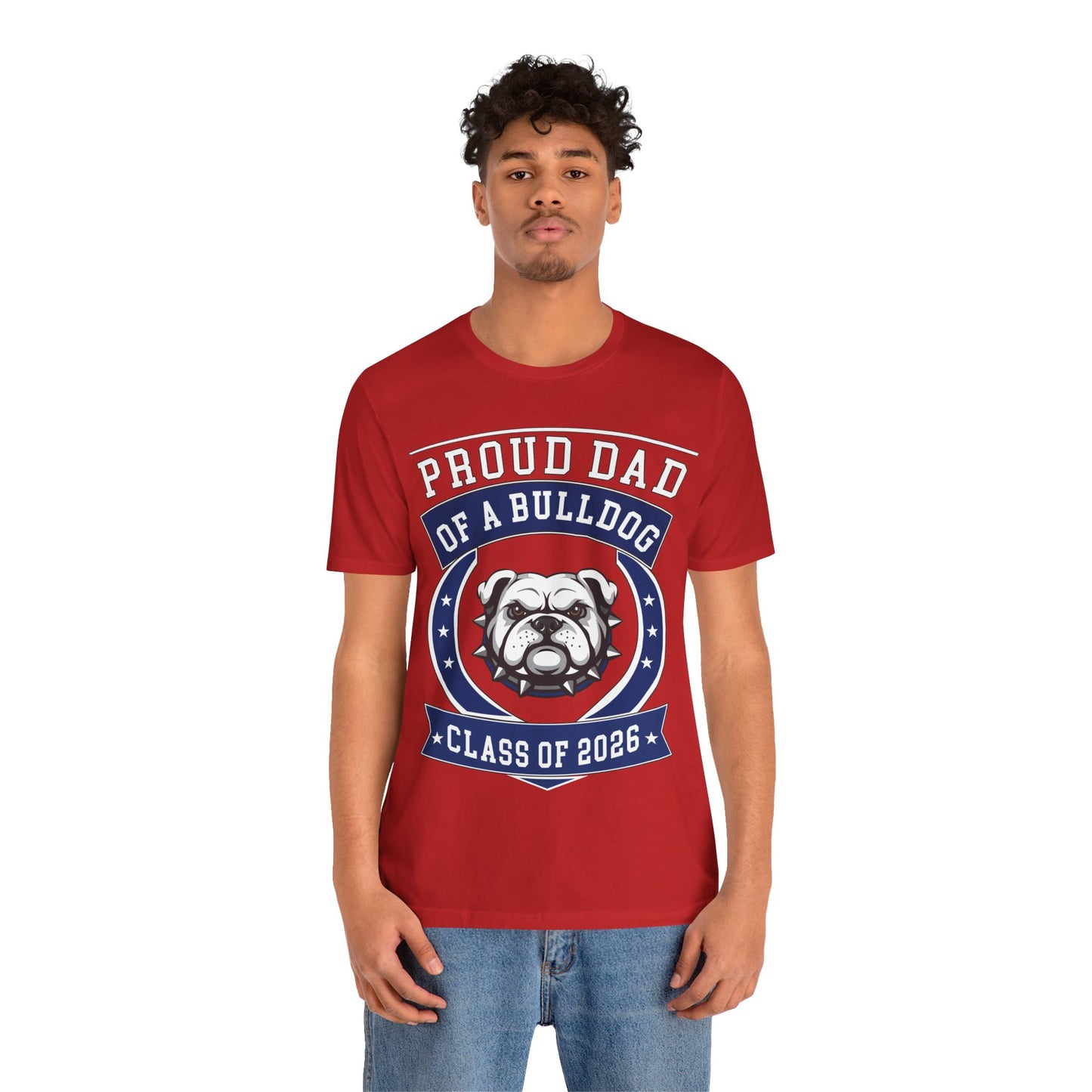 Proud Dad of a Bulldog Class of 2026 T-Shirt - Red