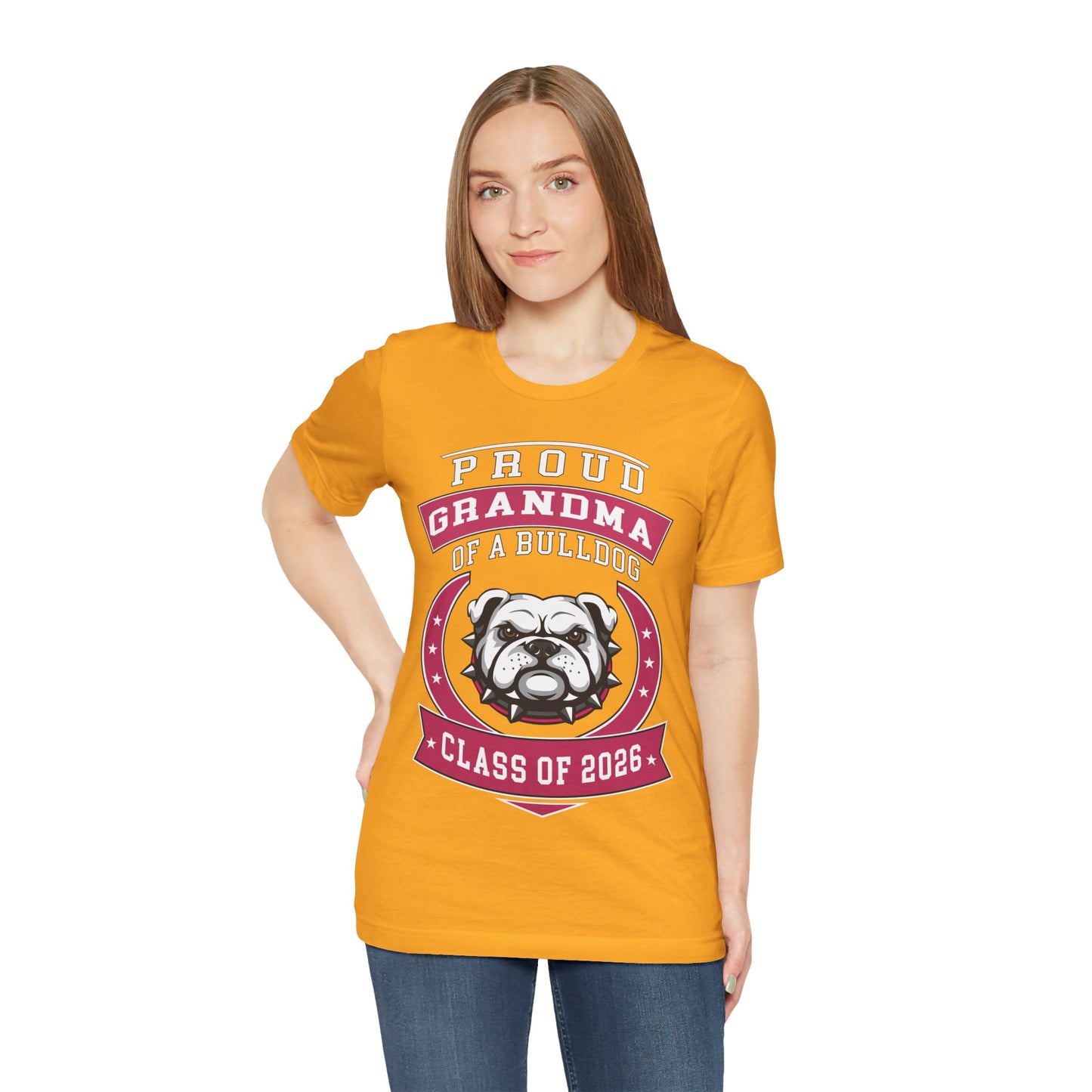 Proud Grandma of a Bulldog Class of 2026 T-Shirt - Gold