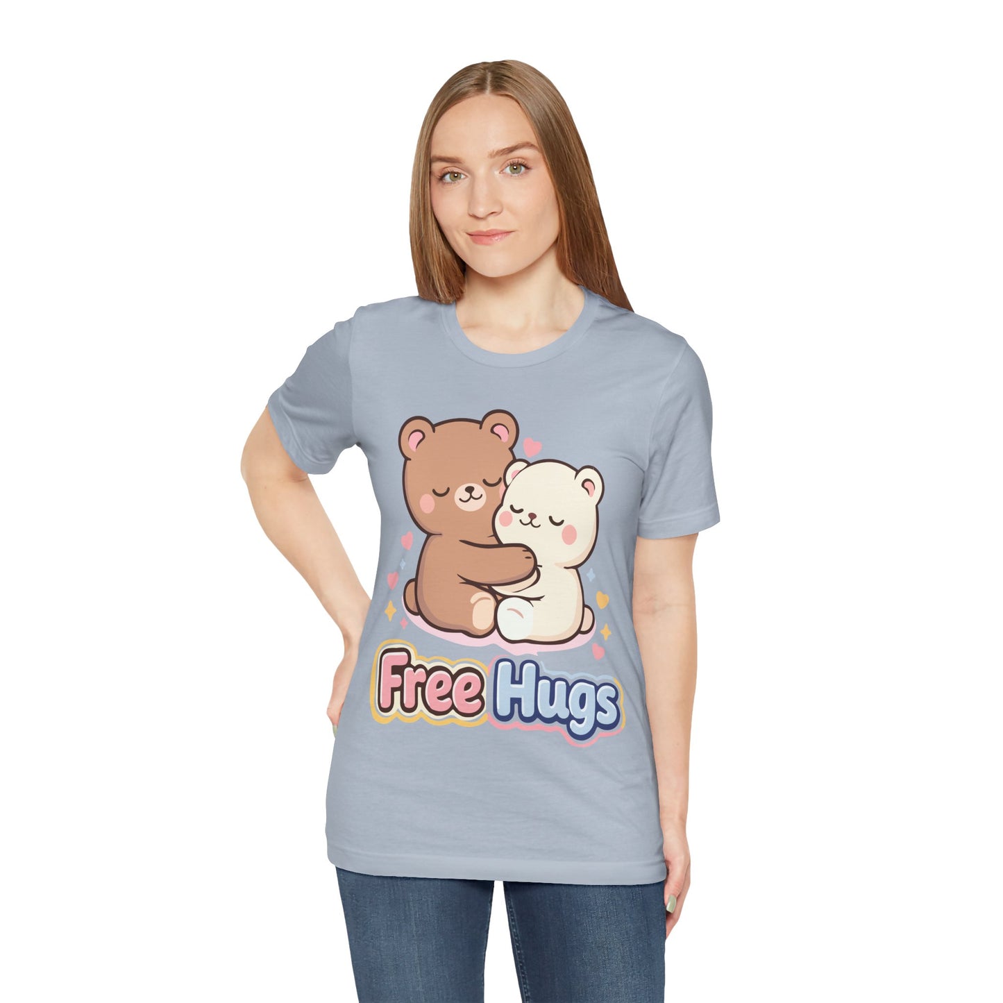 Free Hugs T-Shirt — Cute Kawaii Bear Couple Tee