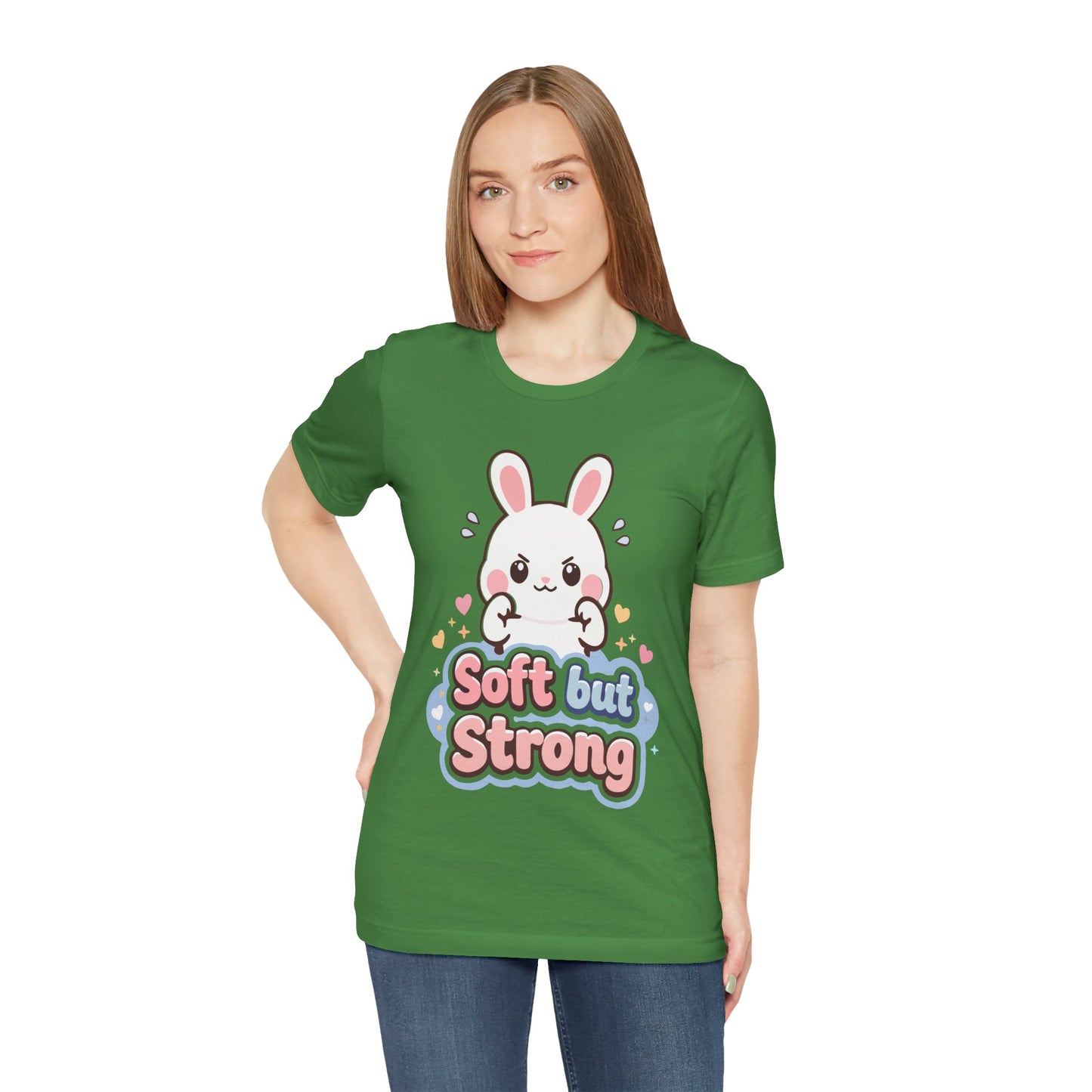 Soft but Strong Bunny T-Shirt — Cute Kawaii ‘Soft but Strong’ Graphic Tee