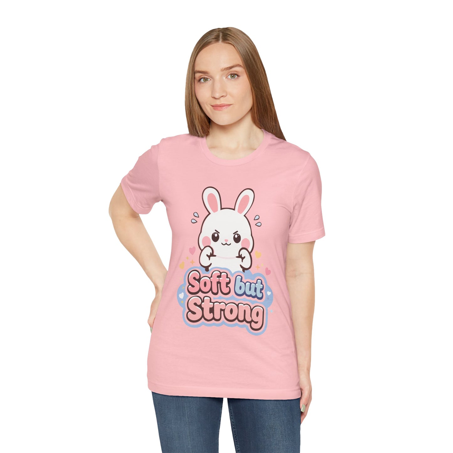 Soft but Strong Bunny T-Shirt — Cute Kawaii ‘Soft but Strong’ Graphic Tee