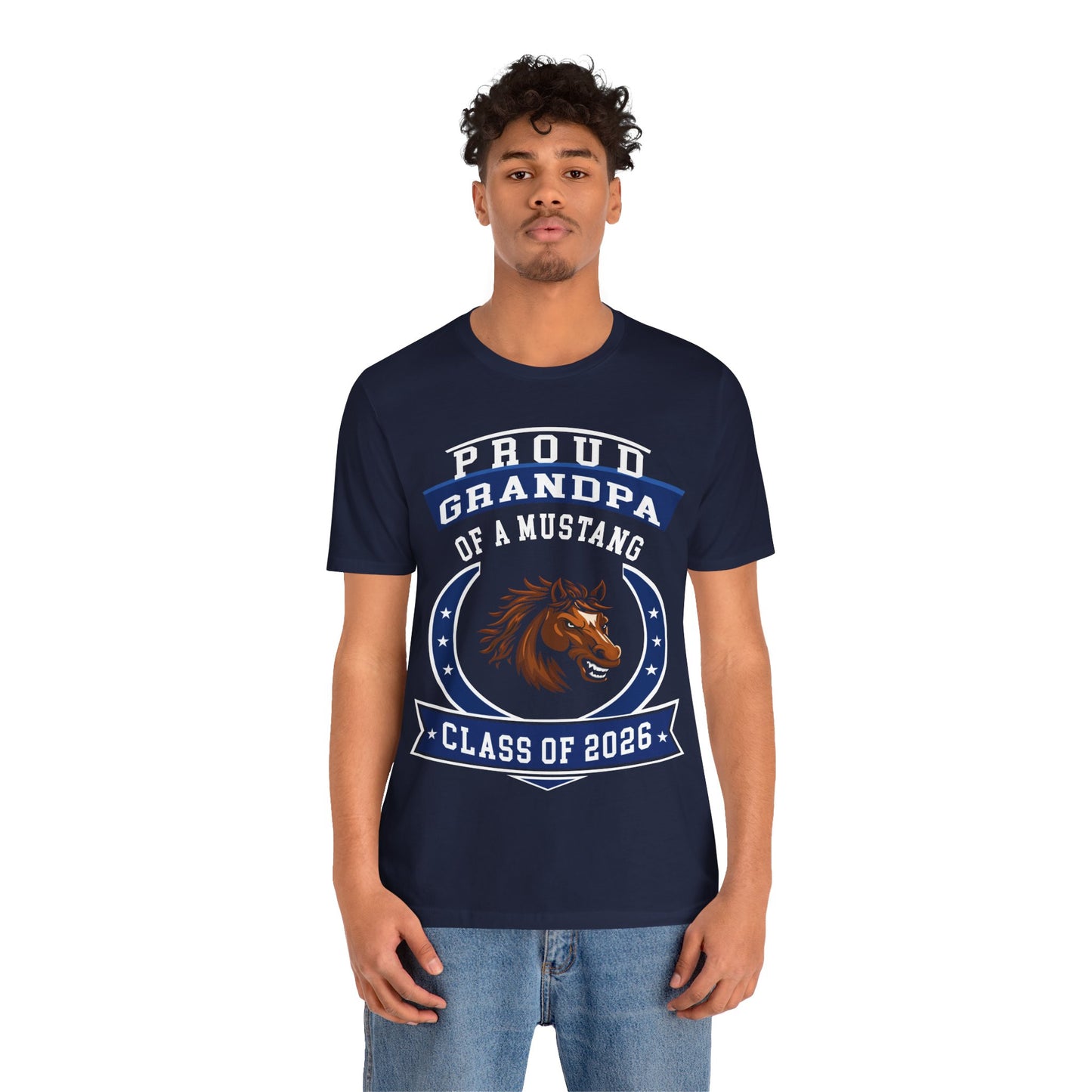Proud Grandpa of a Mustang – Class of 2026 Graduation Shirt
