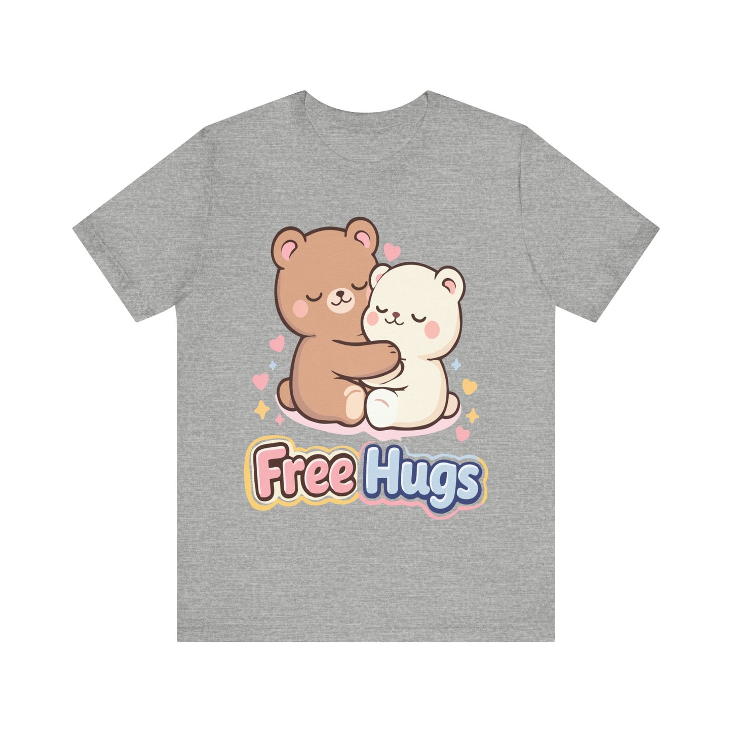 Free Hugs T-Shirt — Cute Kawaii Bear Couple Tee