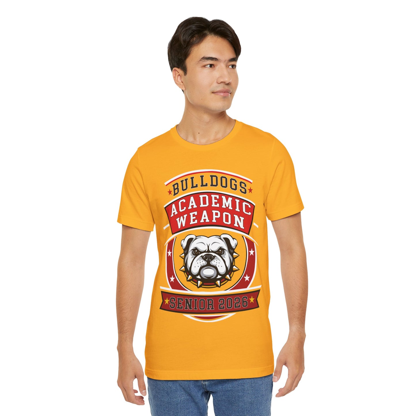 Bulldogs Academic Weapon Senior 2026 T-Shirt - Red