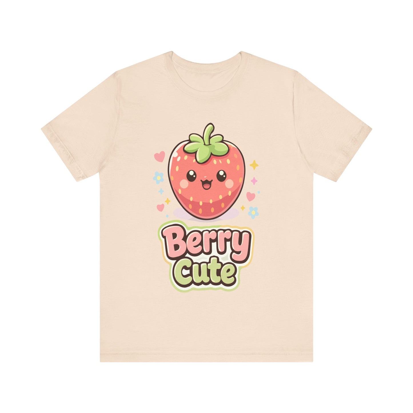Kawaii 'Berry Cute' Strawberry Tee - Cute Fruit Graphic T-Shirt