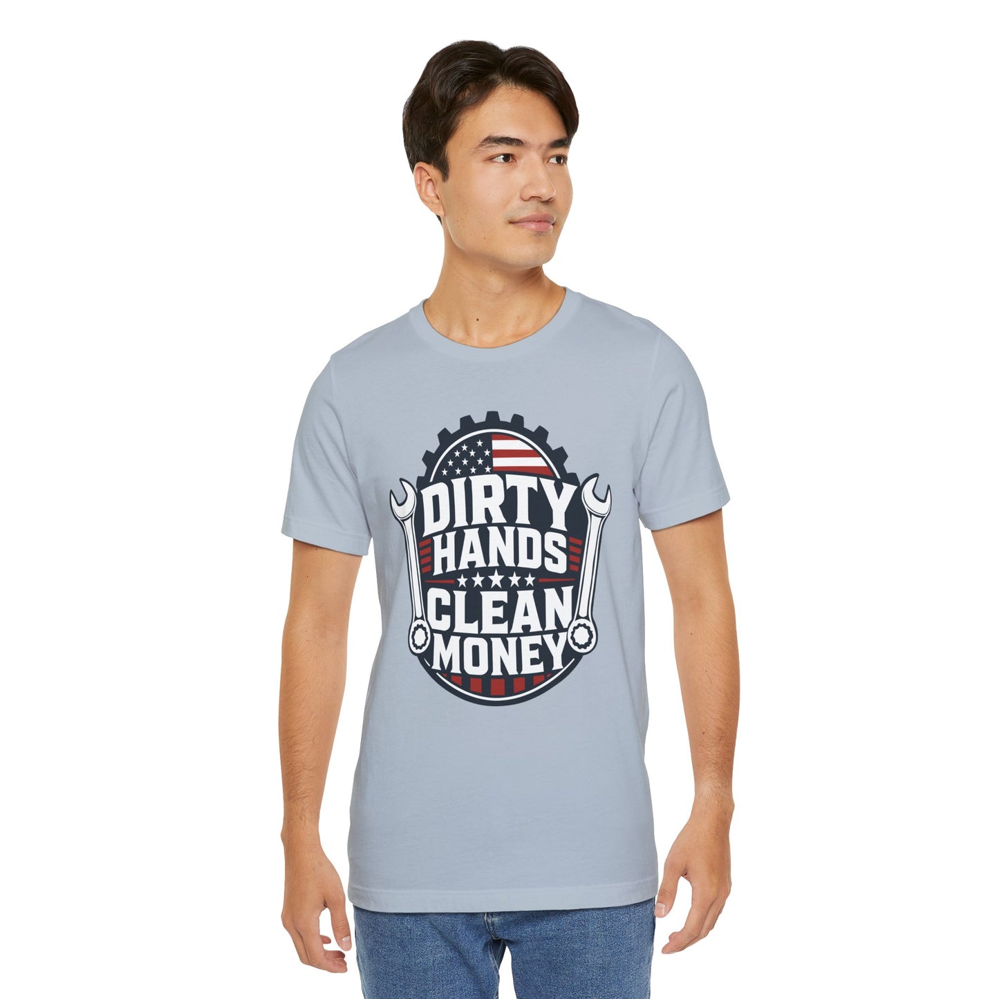 Dirty Hands Clean Money Tee — Patriotic Mechanic T-Shirt
