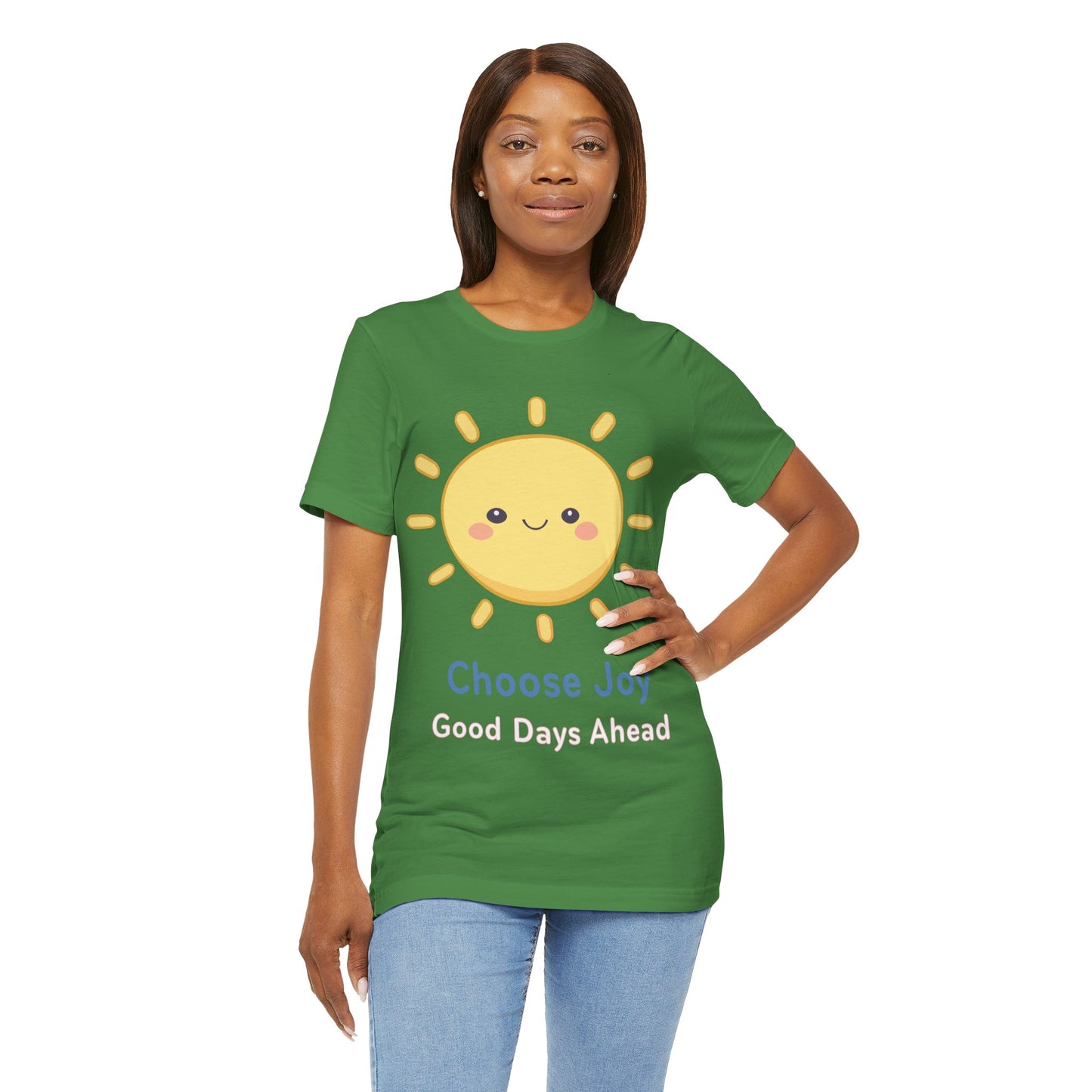 Choose Joy Sun T‑Shirt — Cute Kawaii Sunshine Tee, Positive Message "Choose Joy"
