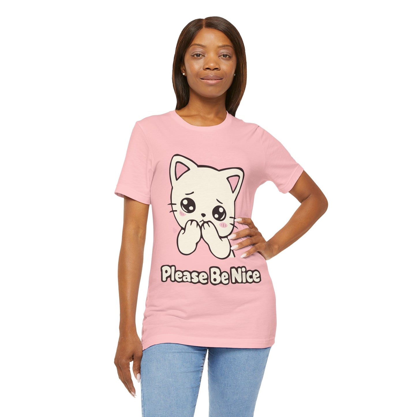 Please Be Nice Cute Cat T-Shirt