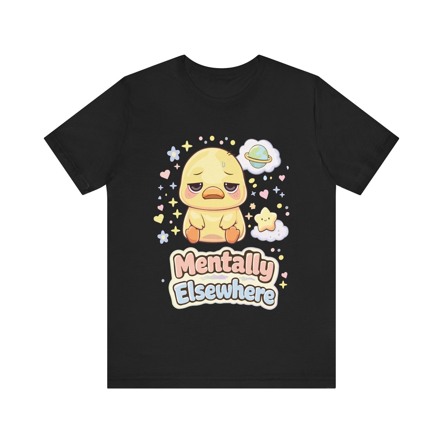Mentally Elsewhere Cute Cartoon Duck Tee