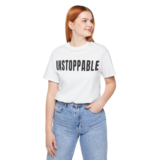 Unstoppable Graphic Tee — Motivational Athletic T‑Shirt