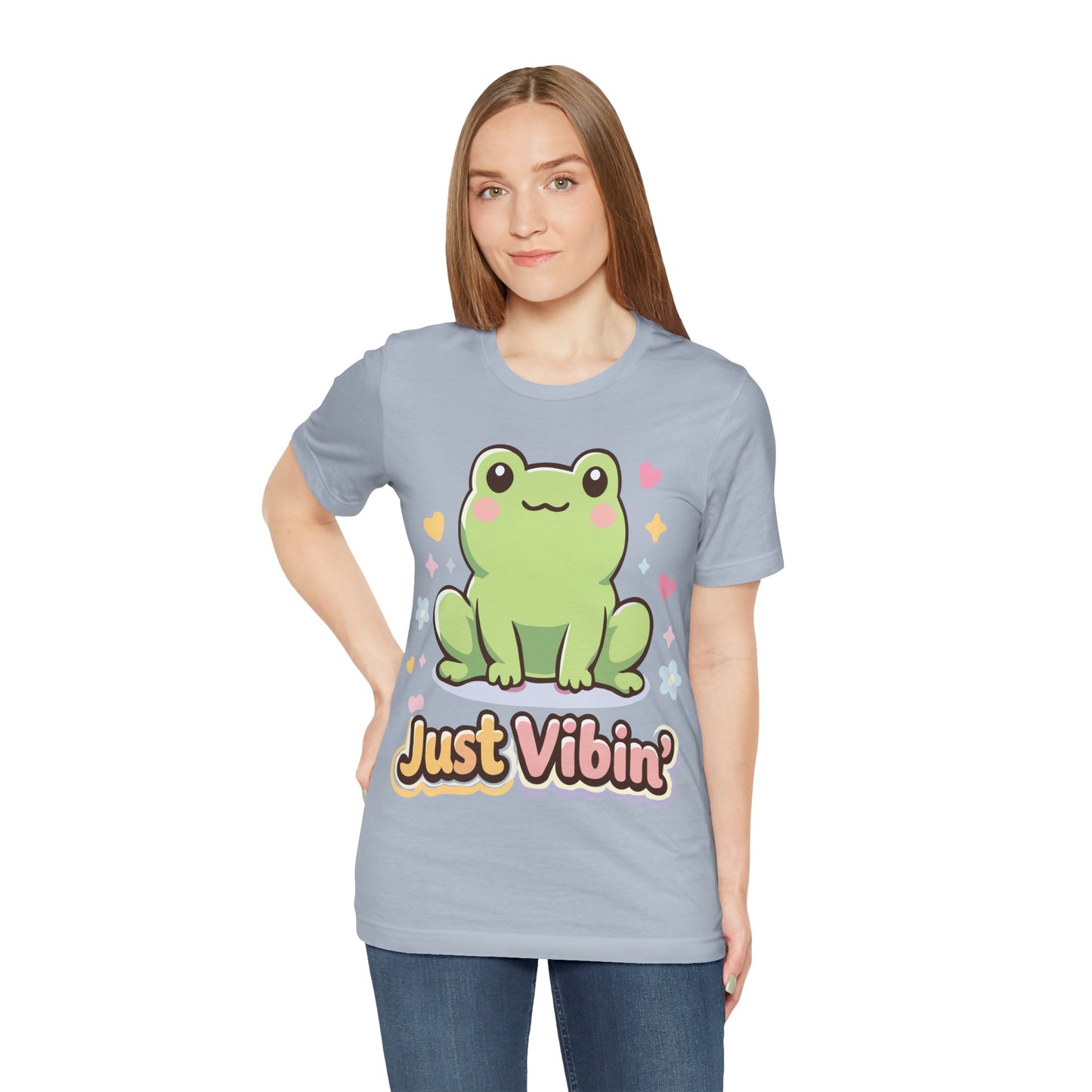Just Vibin' Frog T-Shirt — Cute Kawaii Frog Graphic Tee